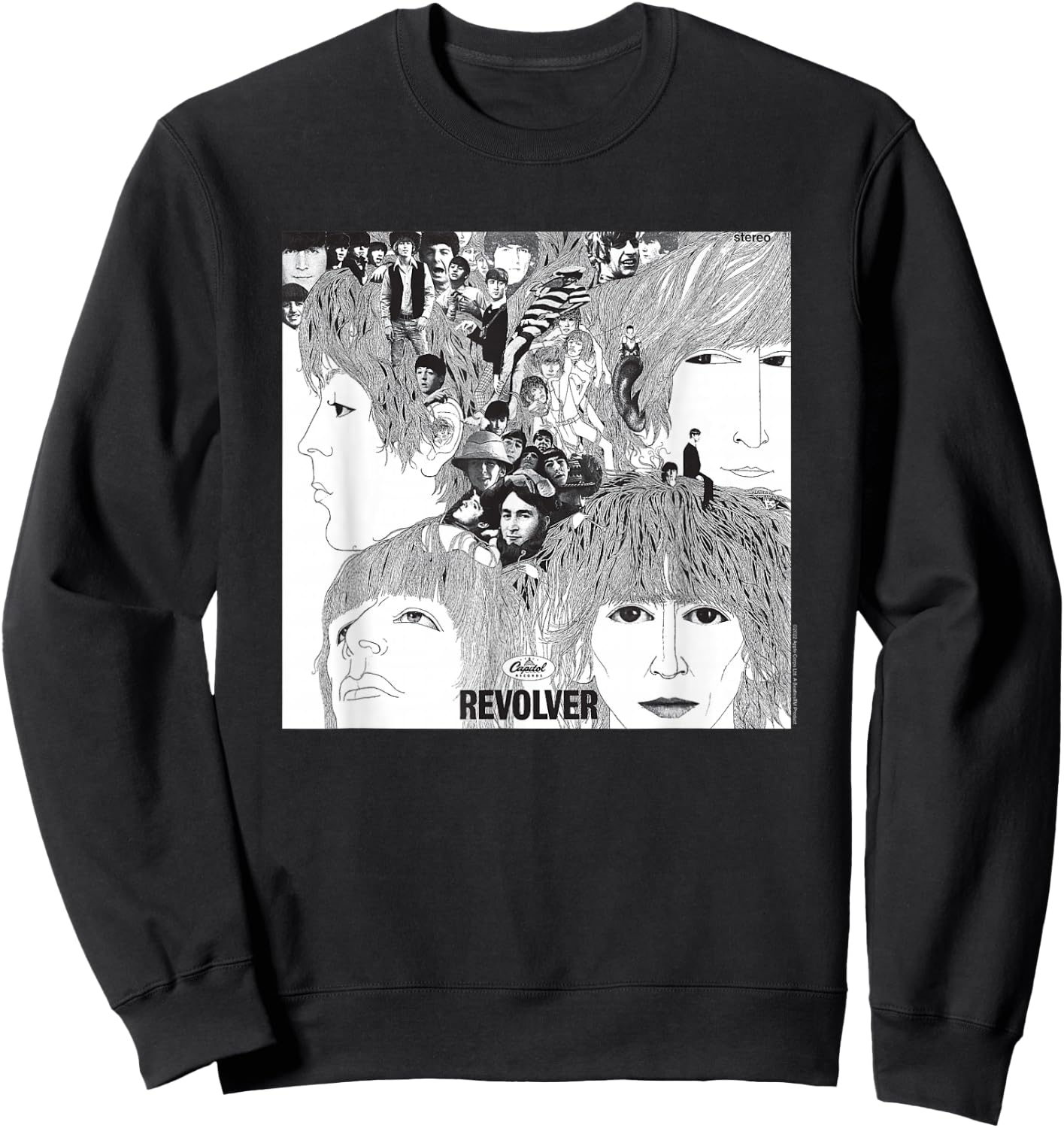 The Beatles - Revolver Album Cover Sweatshirt - Sweatshirt | Black