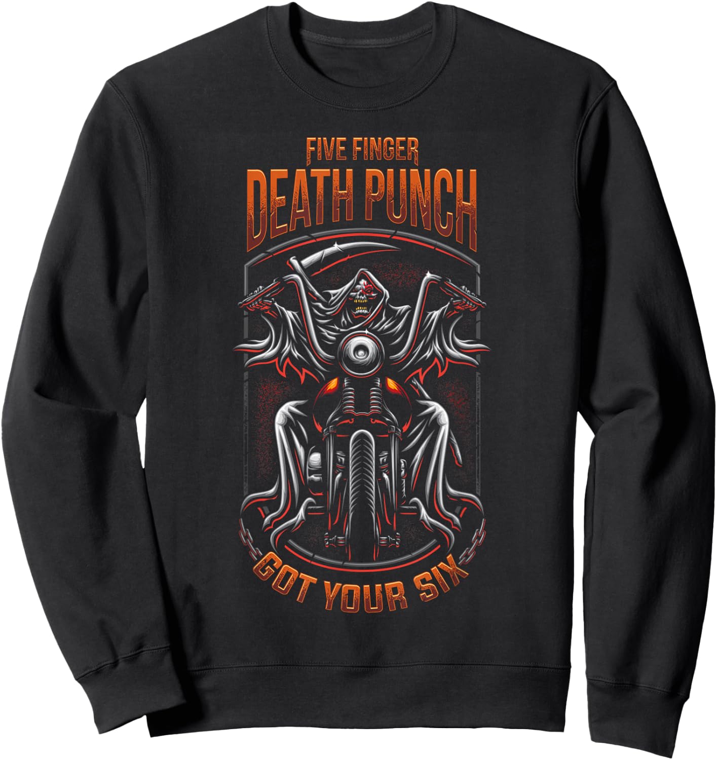 Five Finger Death Punch Got Your Six Grim Reaper Sweatshirt - Sweatshirt | Black