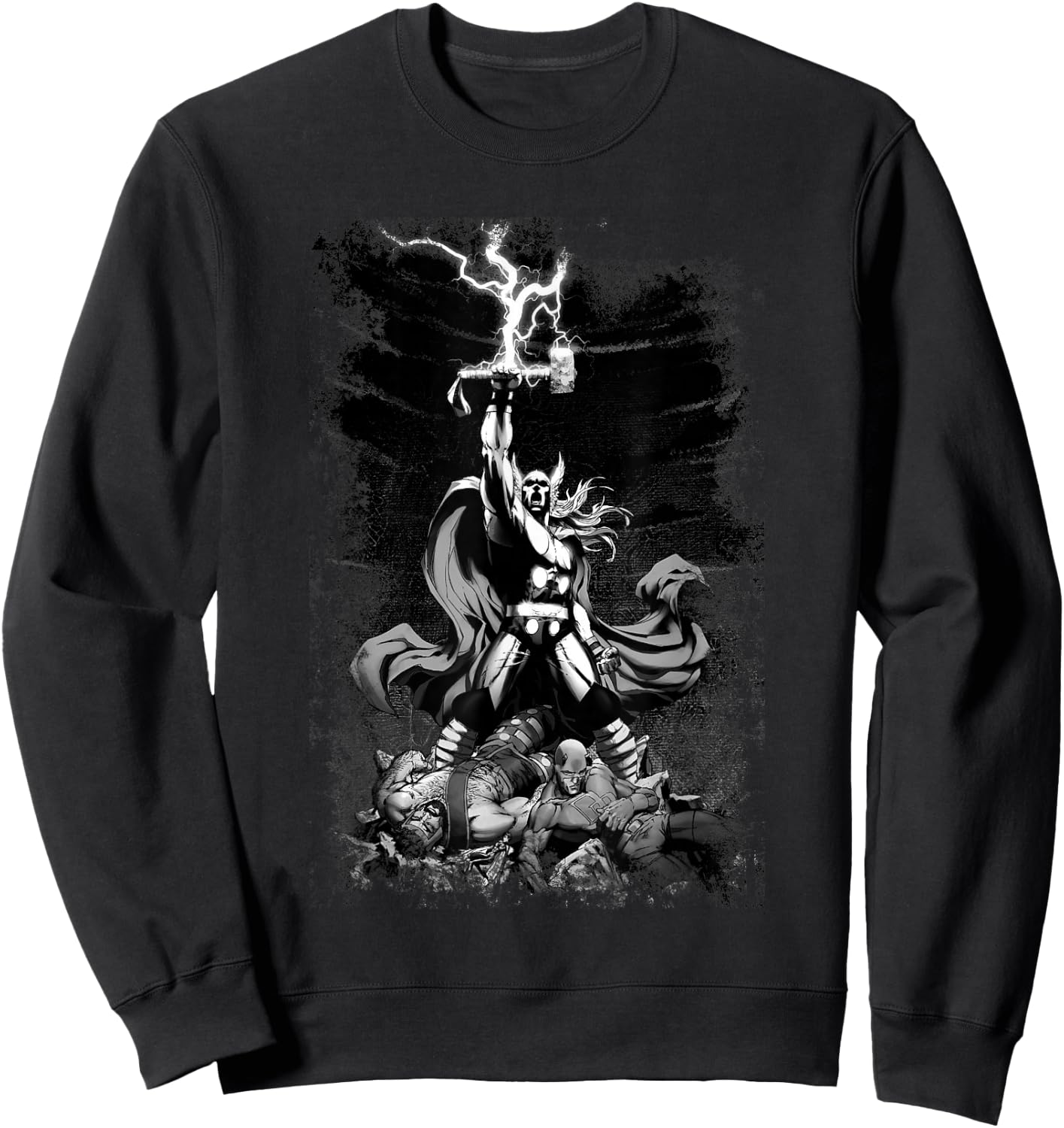 Marvel Comics Retro Classic Thor God Thunder Victory Poster Sweatshirt - Sweatshirt | Black
