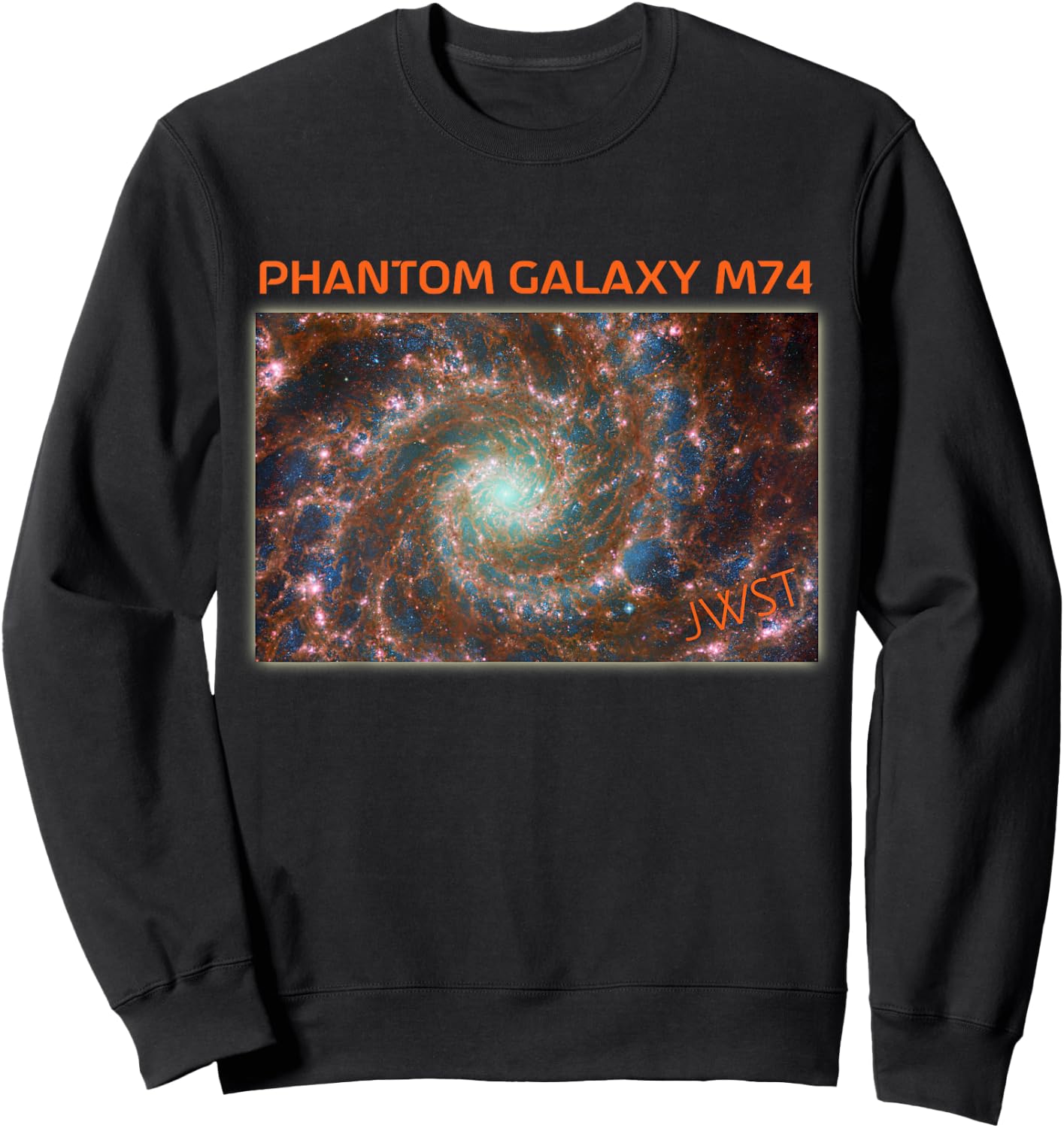 Webb Space Telescope New Image Phantom Galaxy M74 JWST Sweatshirt - Sweatshirt | Black