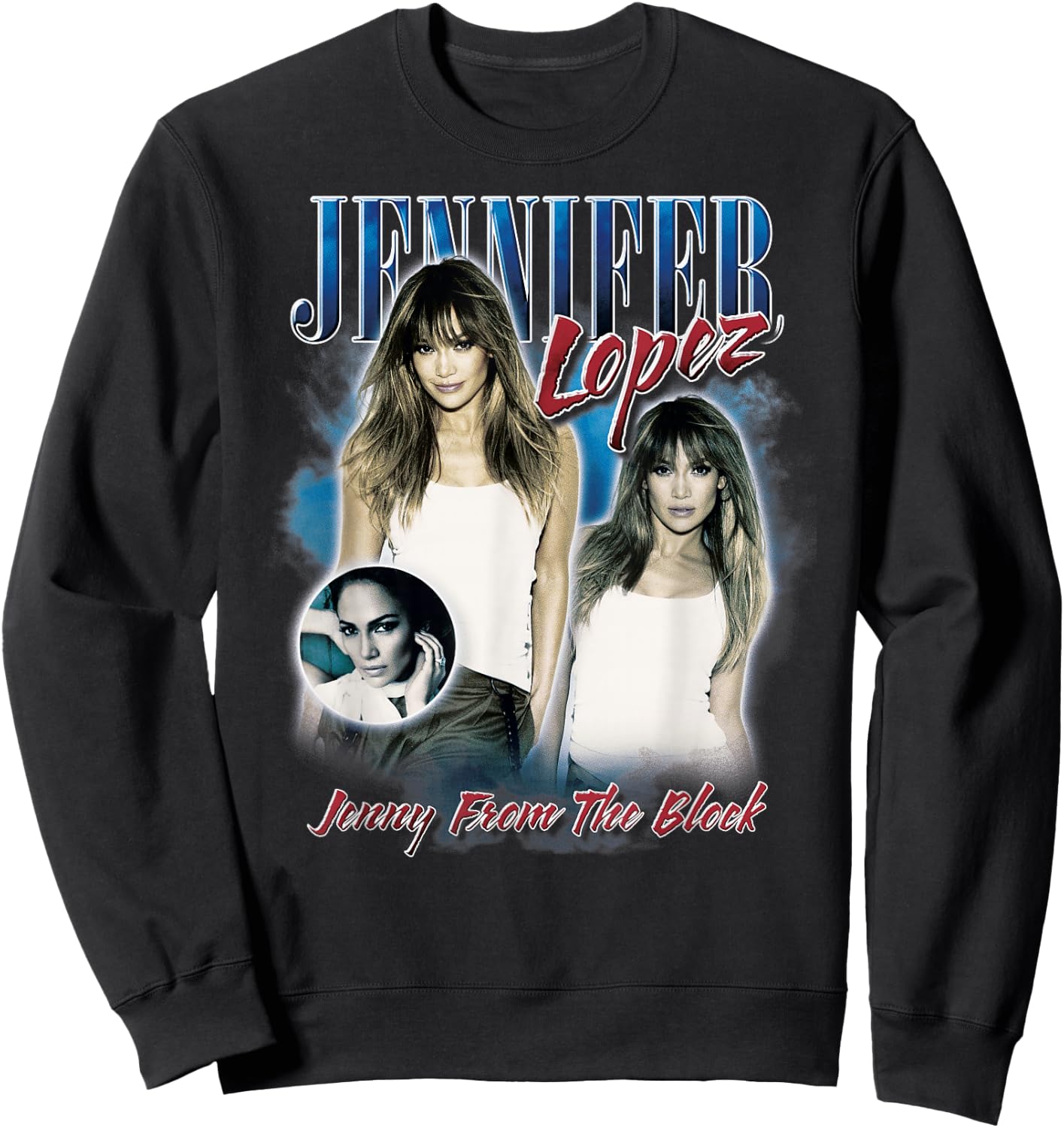 Jennifer Lopez Homage Collage Sweatshirt - Sweatshirt | Black