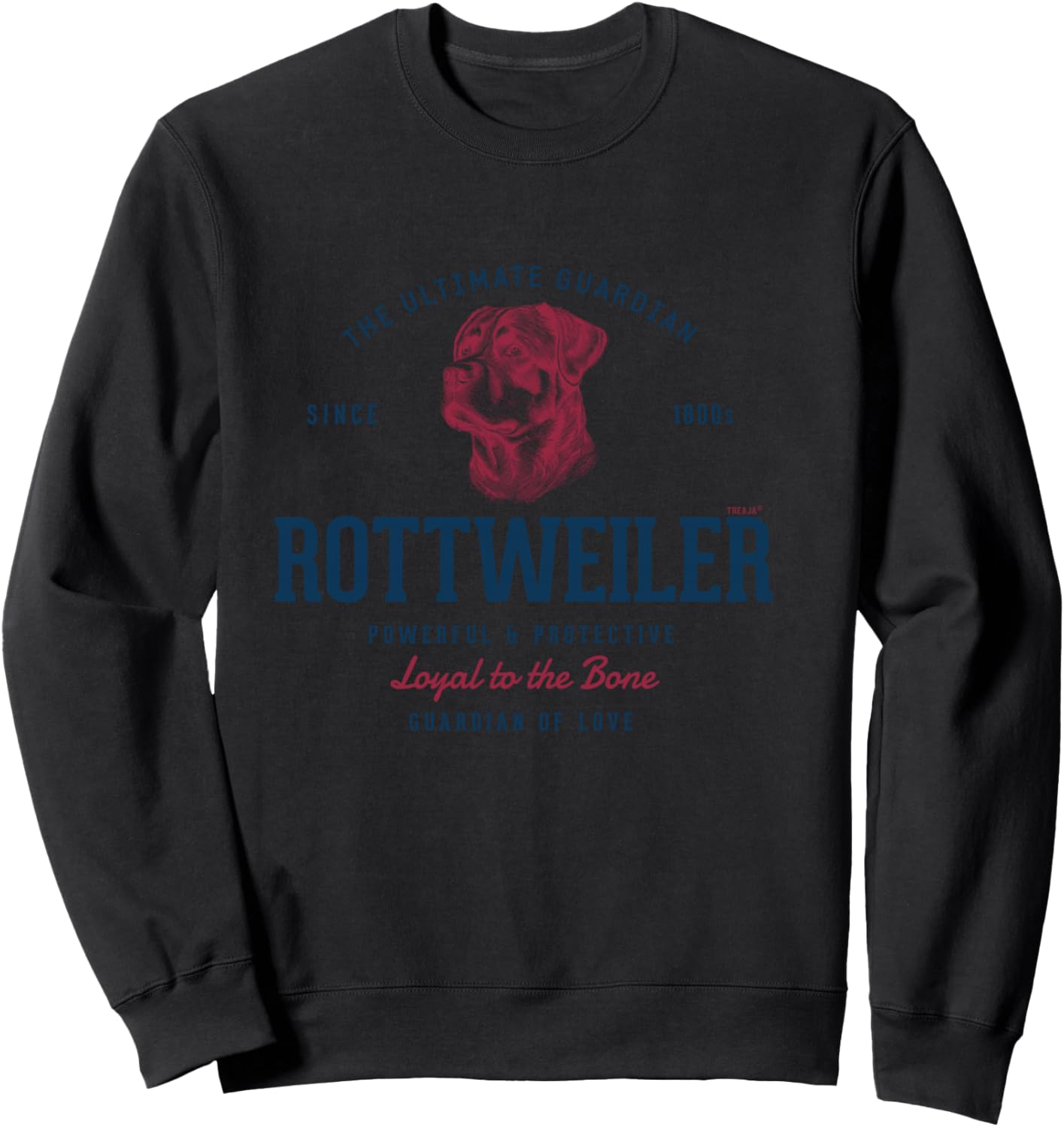 Retro Styled Vintage Rottweiler Sweatshirt - Sweatshirt | Black