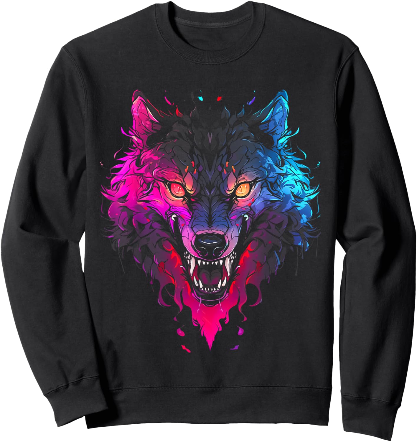 Horror Werewolf Head Halloween Mythology Wolf Shifter Lycan Sweatshirt - Sweatshirt | Black