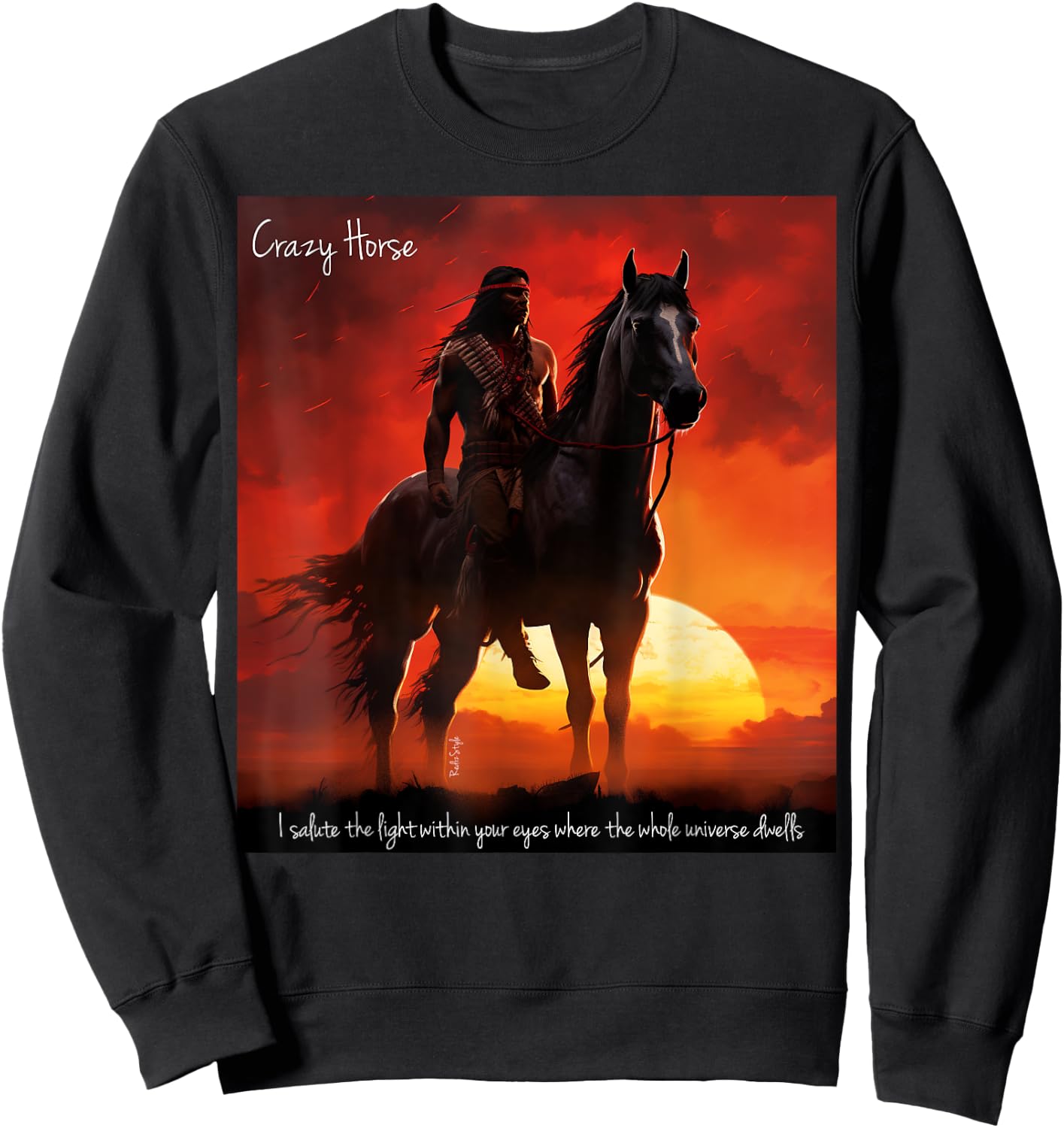 Crazy Horse Sweatshirt - Sweatshirt | Black