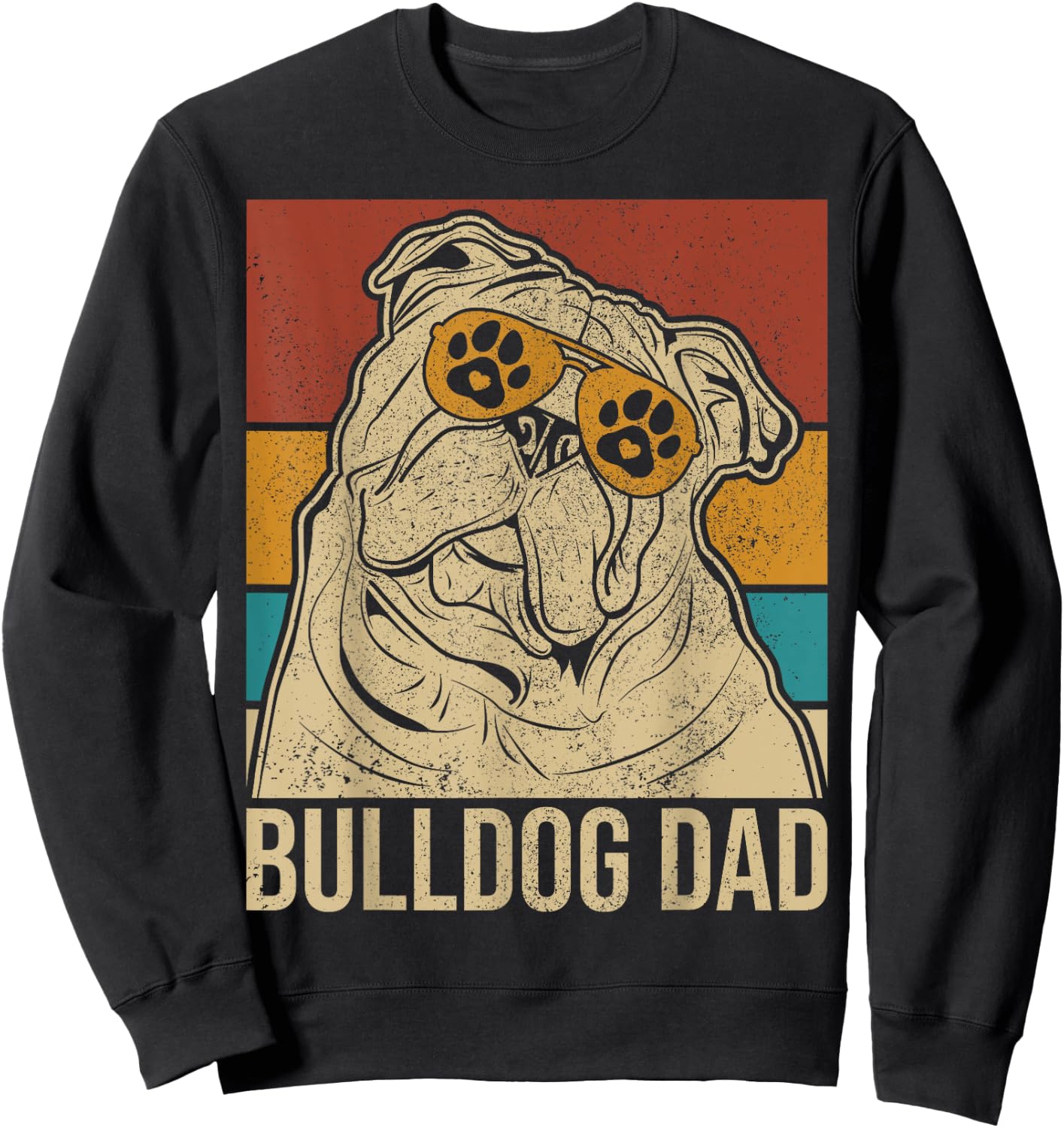 Dog Papa Pet Owner Animal Lover Outfit English Bulldog Dad Sweatshirt - Sweatshirt | Black