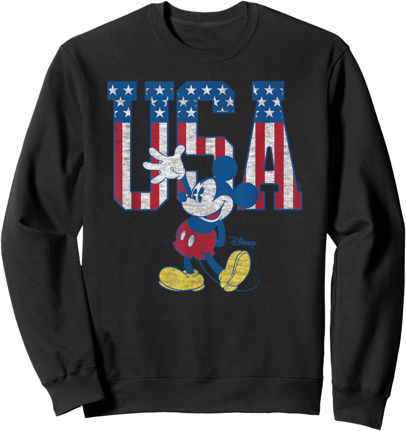 Disney - Mickey USA Banner Sweatshirt - Sweatshirt | Black