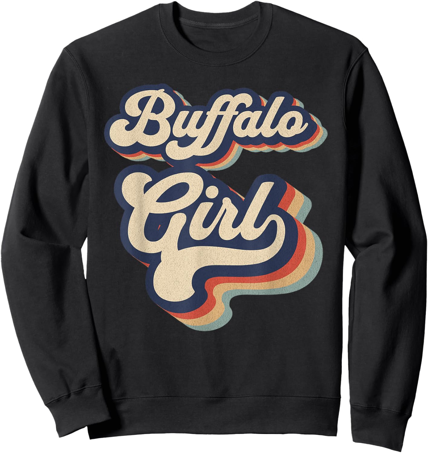 Vintage Design For Girls From Buffalo New York Sweatshirt - Sweatshirt | Black