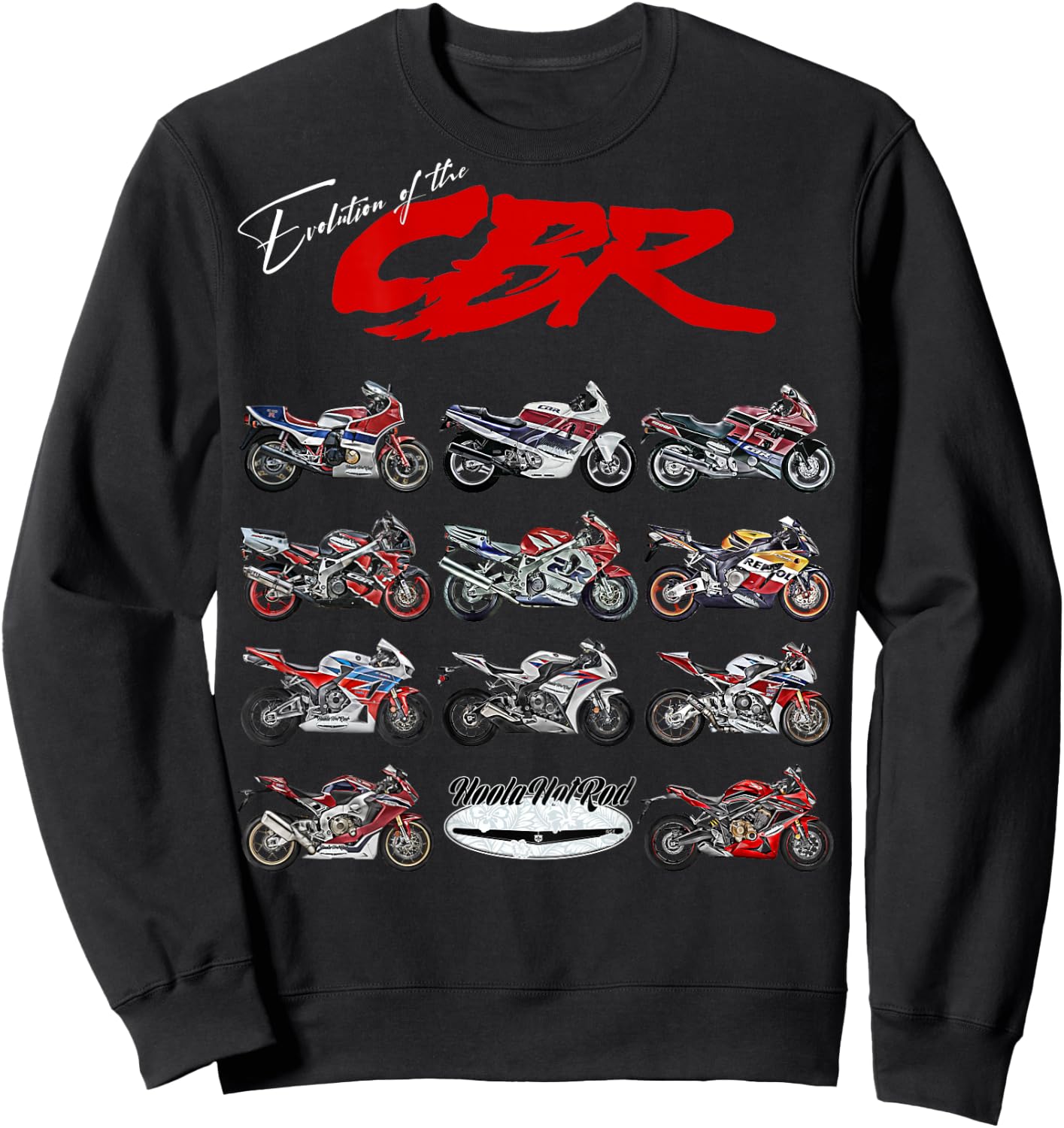 Evolution of the, CBR,Motorcycle,Motorbike,Biker,Sportsbike Sweatshirt - Sweatshirt | Black
