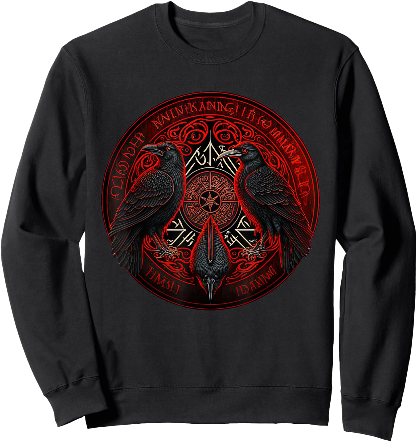 Scandinavian Odin Ravens Sweatshirt - Sweatshirt | Black