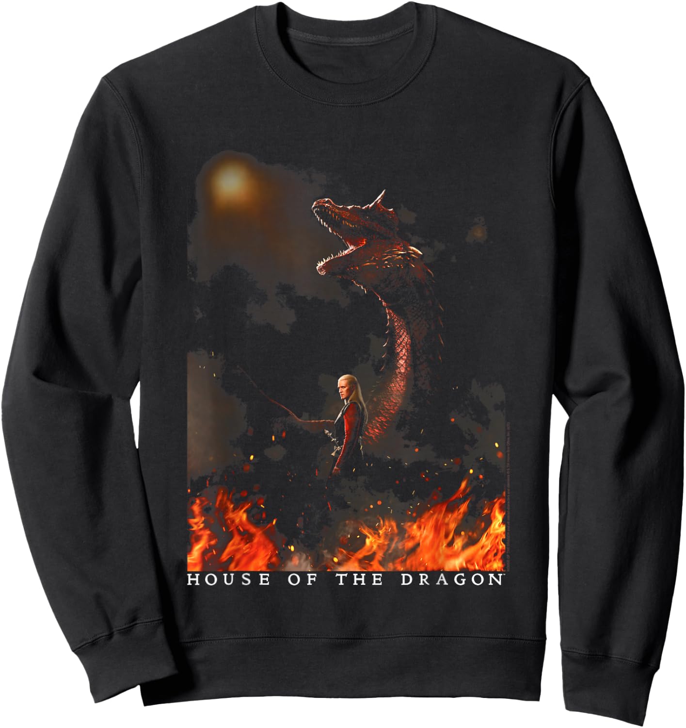 House of The Dragon Daemon with Dragon Sweatshirt - Sweatshirt | Black