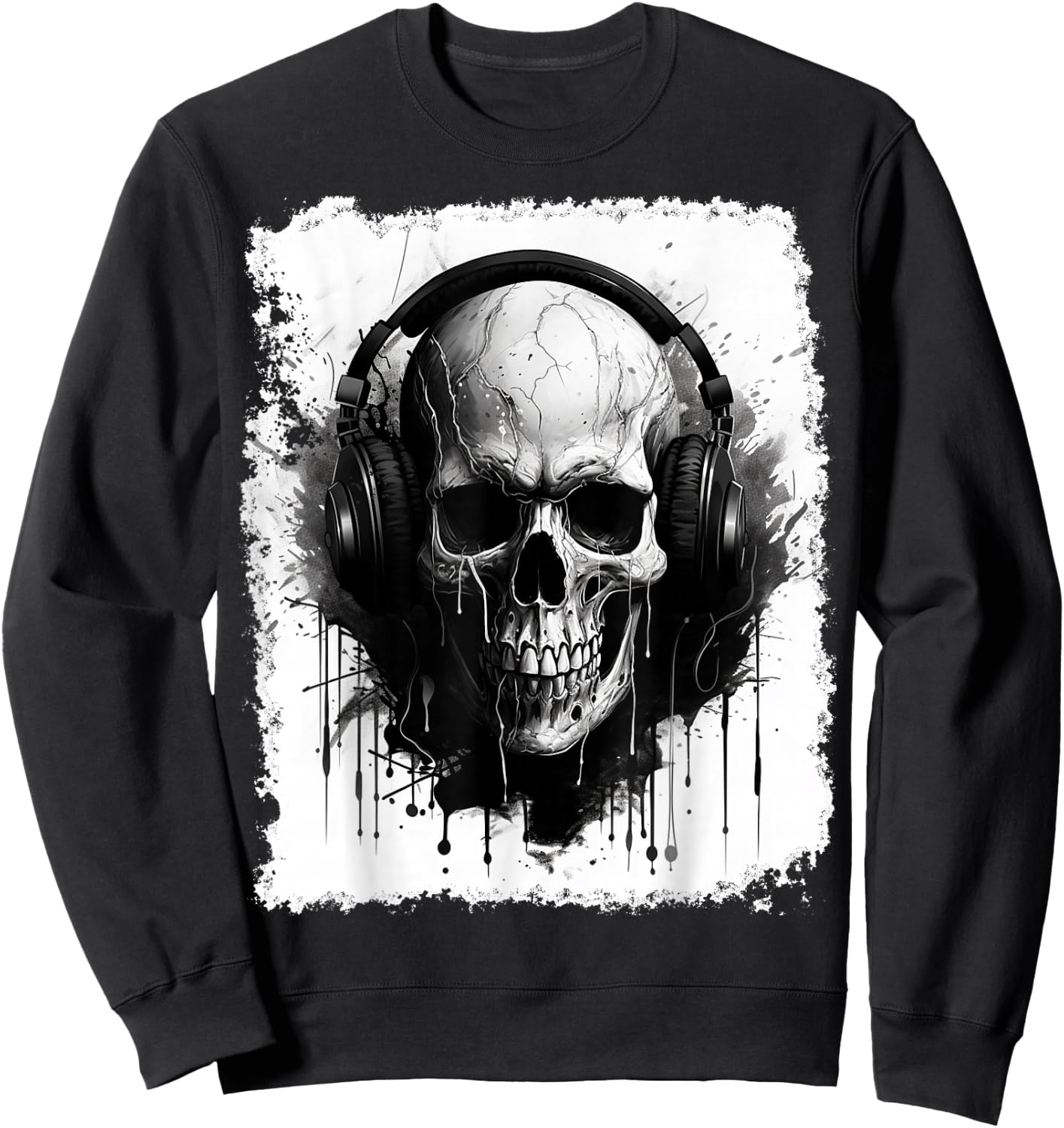 Skeleton Music Sweatshirt - Sweatshirt | Black