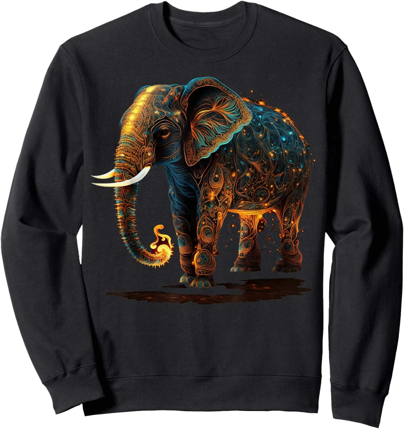 Cute Elephant Lover Animal on Elephant Sweatshirt - Sweatshirt | Black
