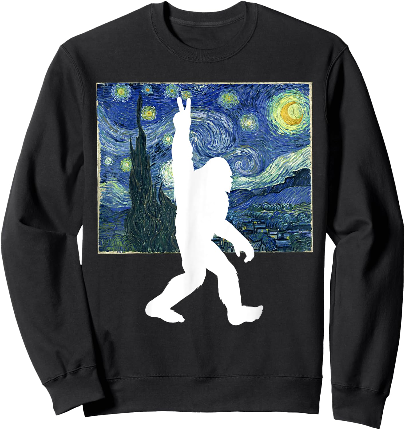 Bigfoot Starry Night Sweatshirt - Sweatshirt | Black