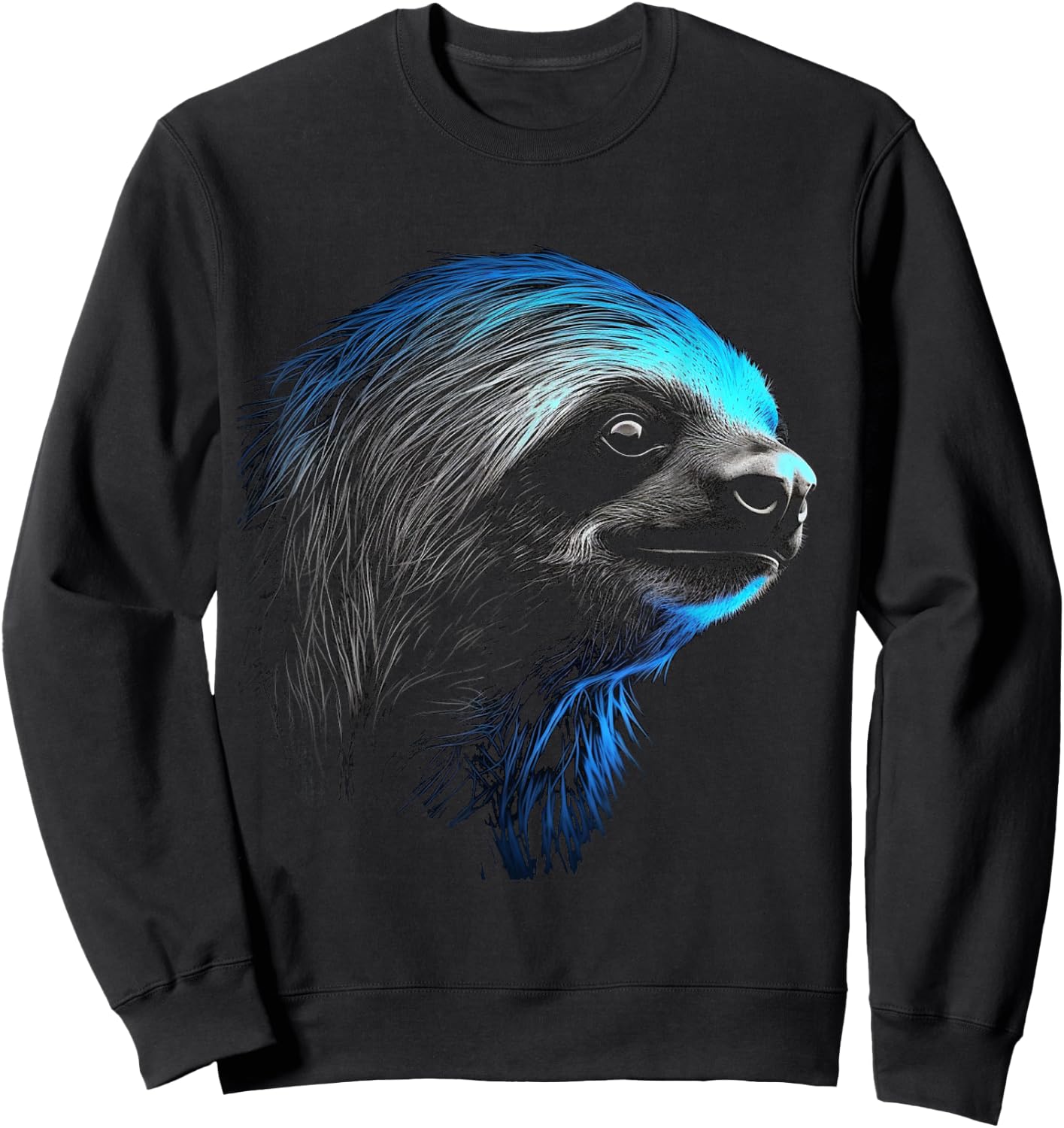 Sloth - Animal Art Animal Motif Artwork Sloth Sweatshirt - Sweatshirt | Black