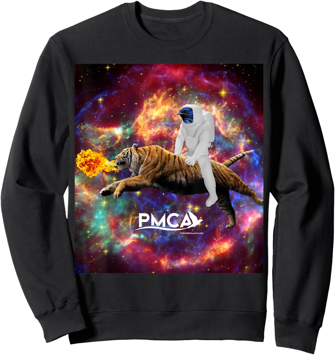 Purple Martin Space Tiger Sweatshirt - Sweatshirt | Black