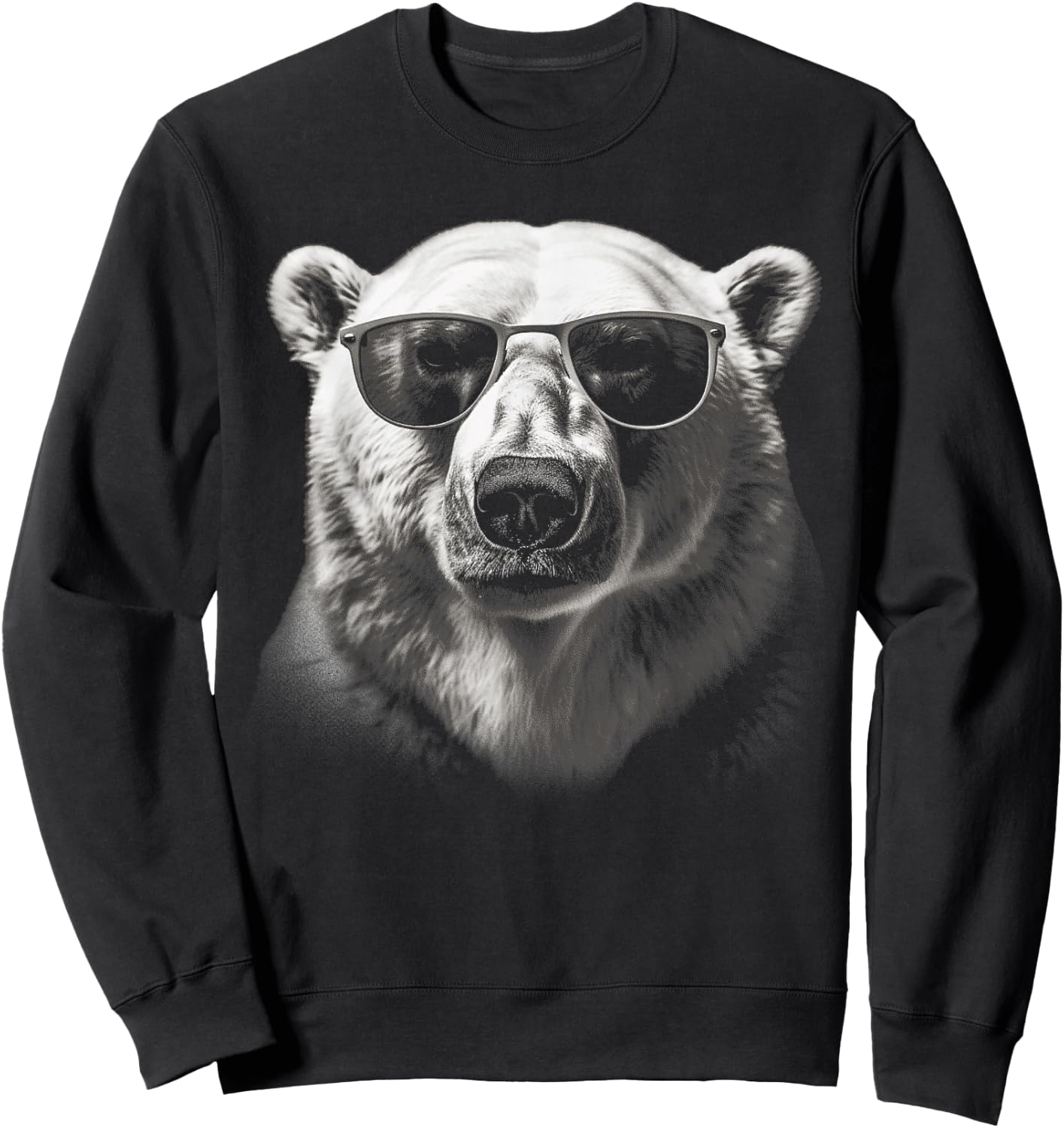 Polar Bear sunglasses wild animal art animal Polar Bear Sweatshirt - Sweatshirt | Black
