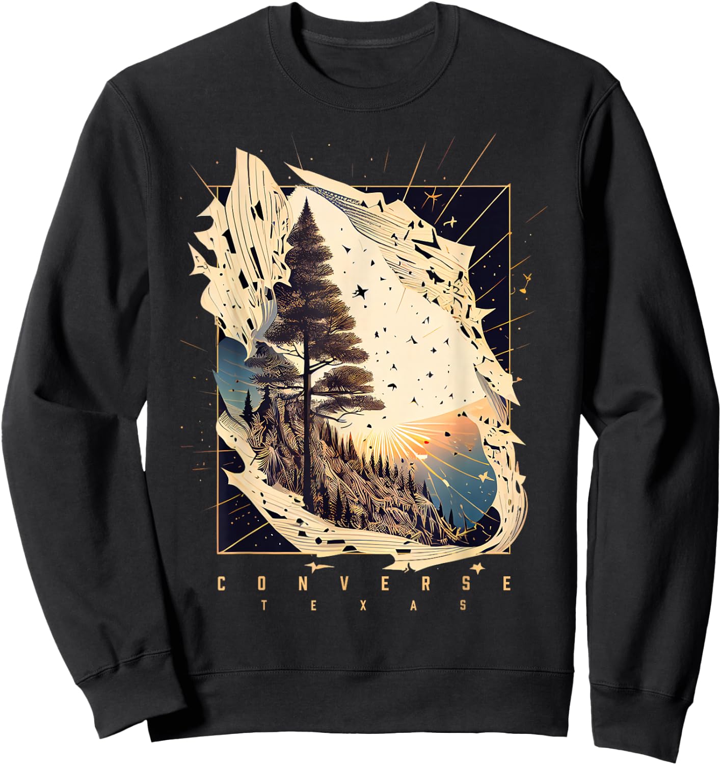 Converse Texas Vintage Forest Sweatshirt - Sweatshirt | Black
