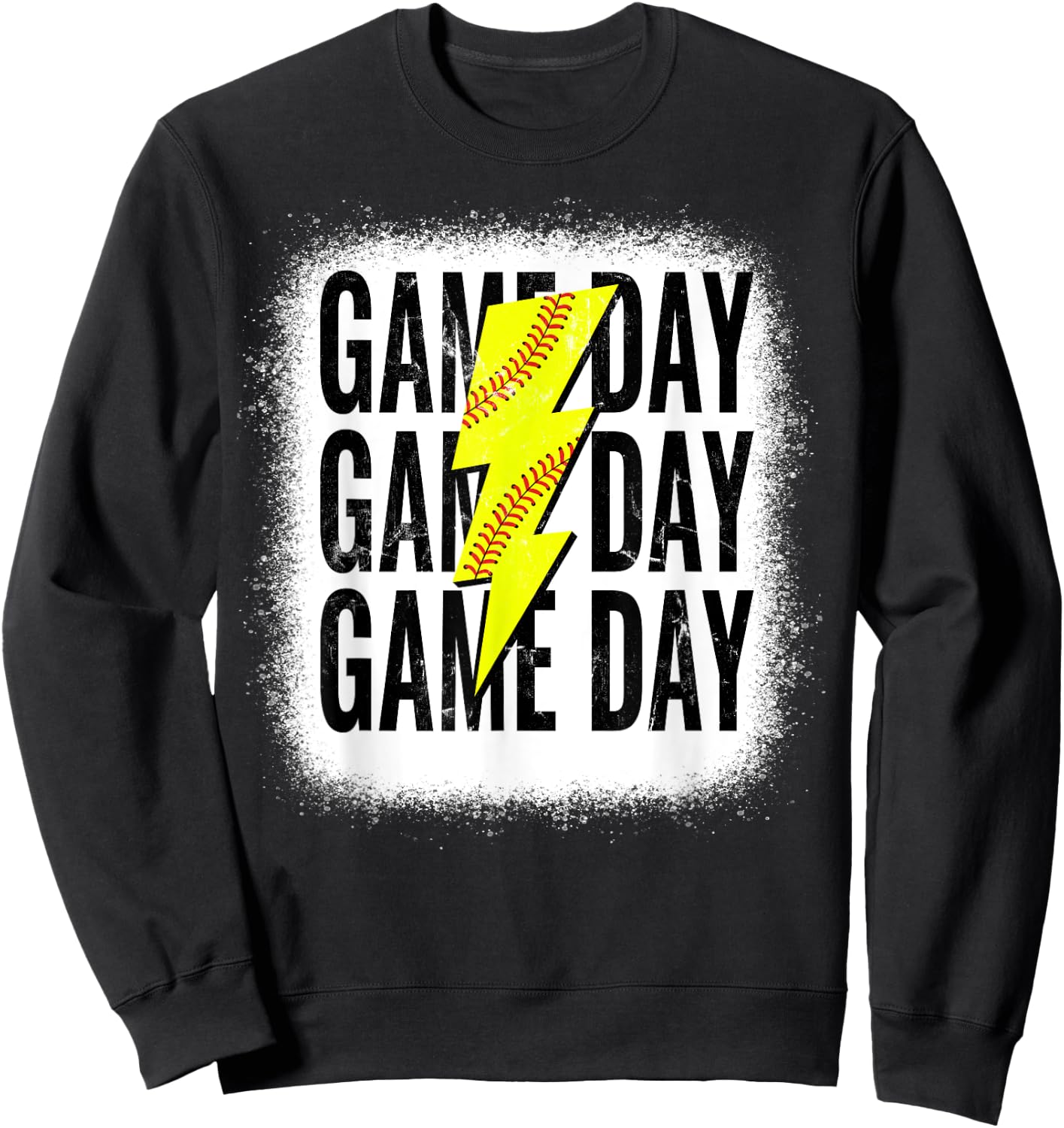 Softball Mom Leopard Game Day Mother's Day Sweatshirt - Sweatshirt | Black