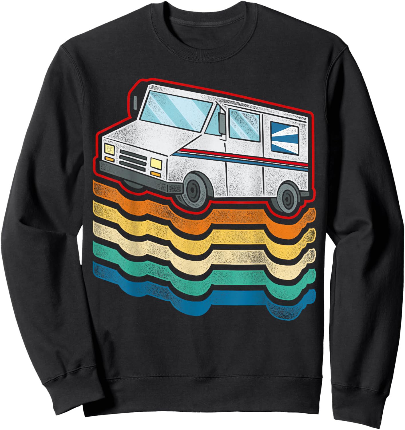 Postman Mailman Retro Vintage Post Truck Sweatshirt - Sweatshirt | Black