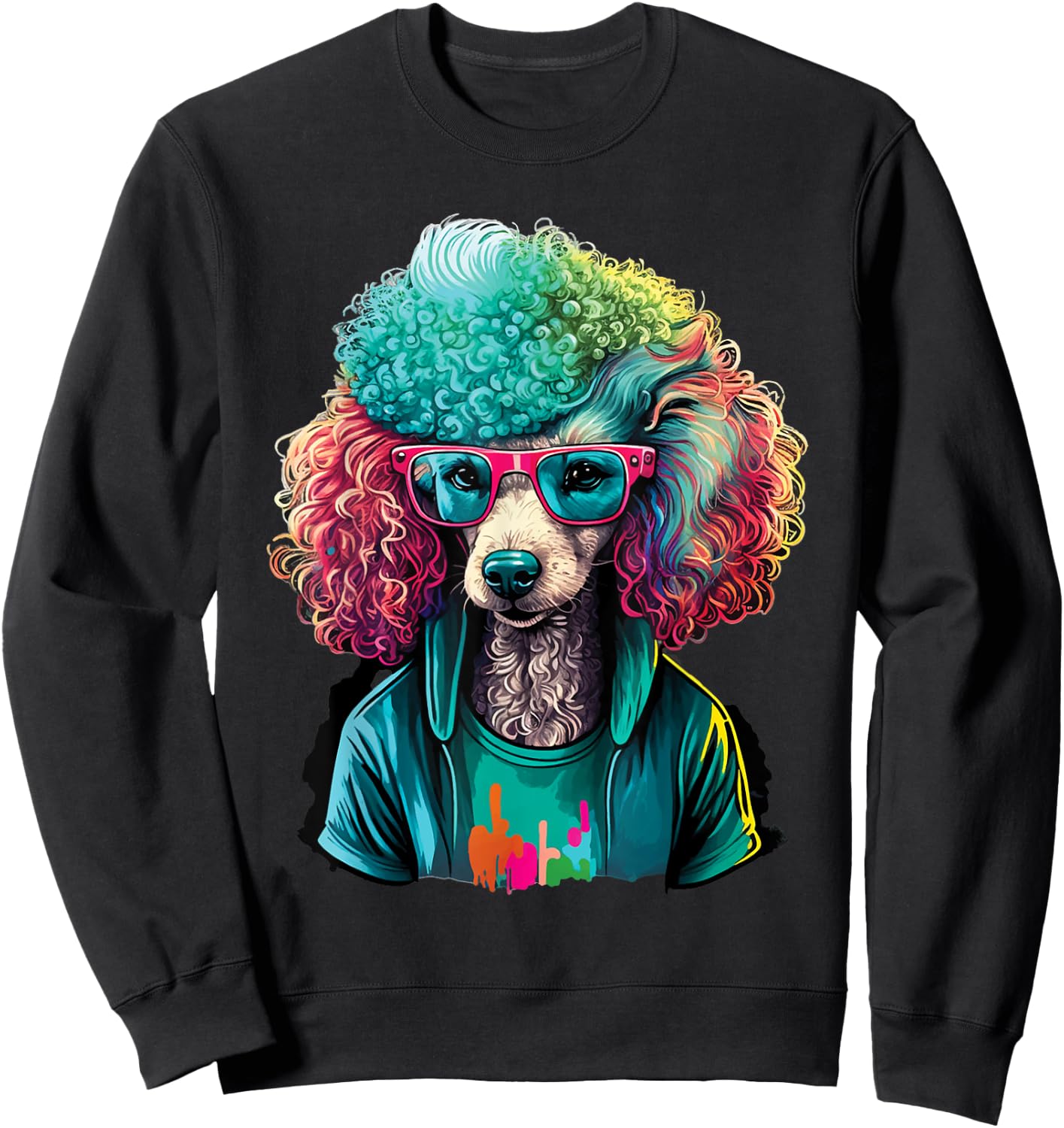 Tie Dye Poodle - Dog Owner Puppy Lover Pet Breeder Men Women Kids Sweatshirt - Sweatshirt | Black
