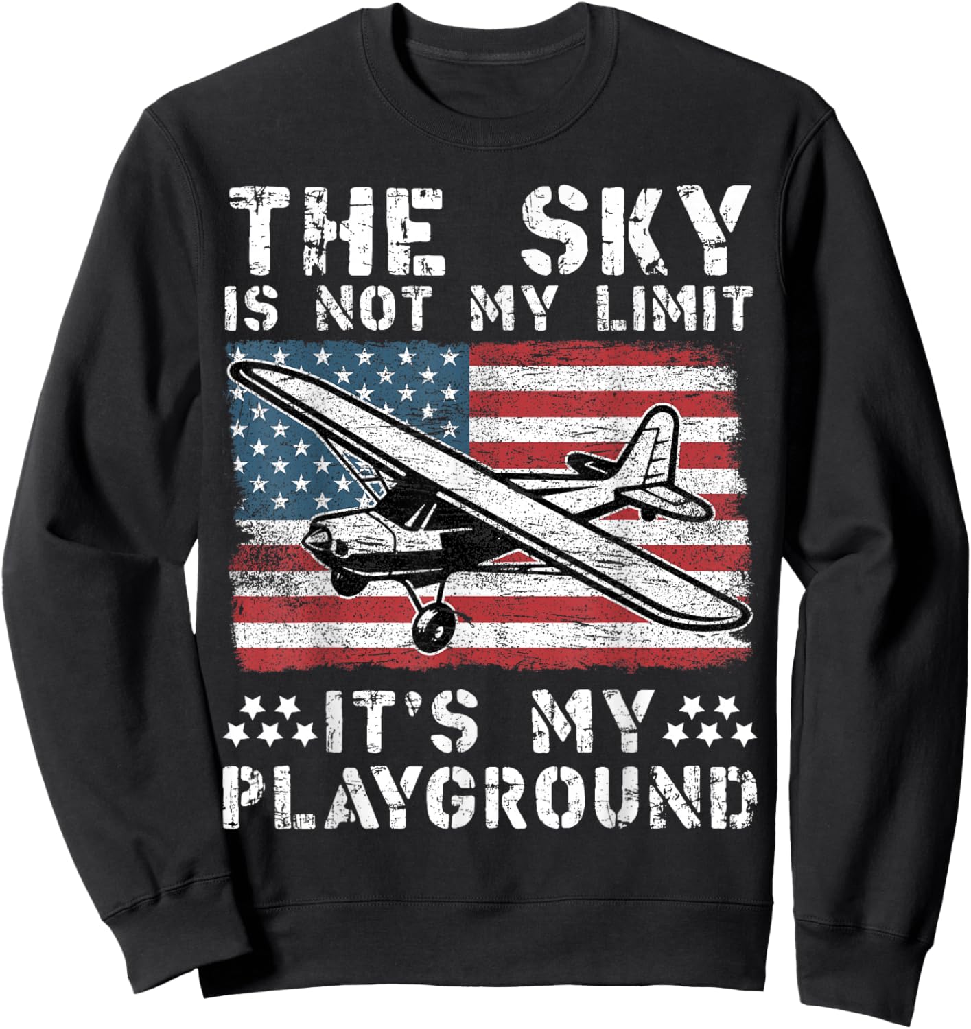 The Sky is Not My Limit It's My Playground Sweatshirt - Sweatshirt | Black