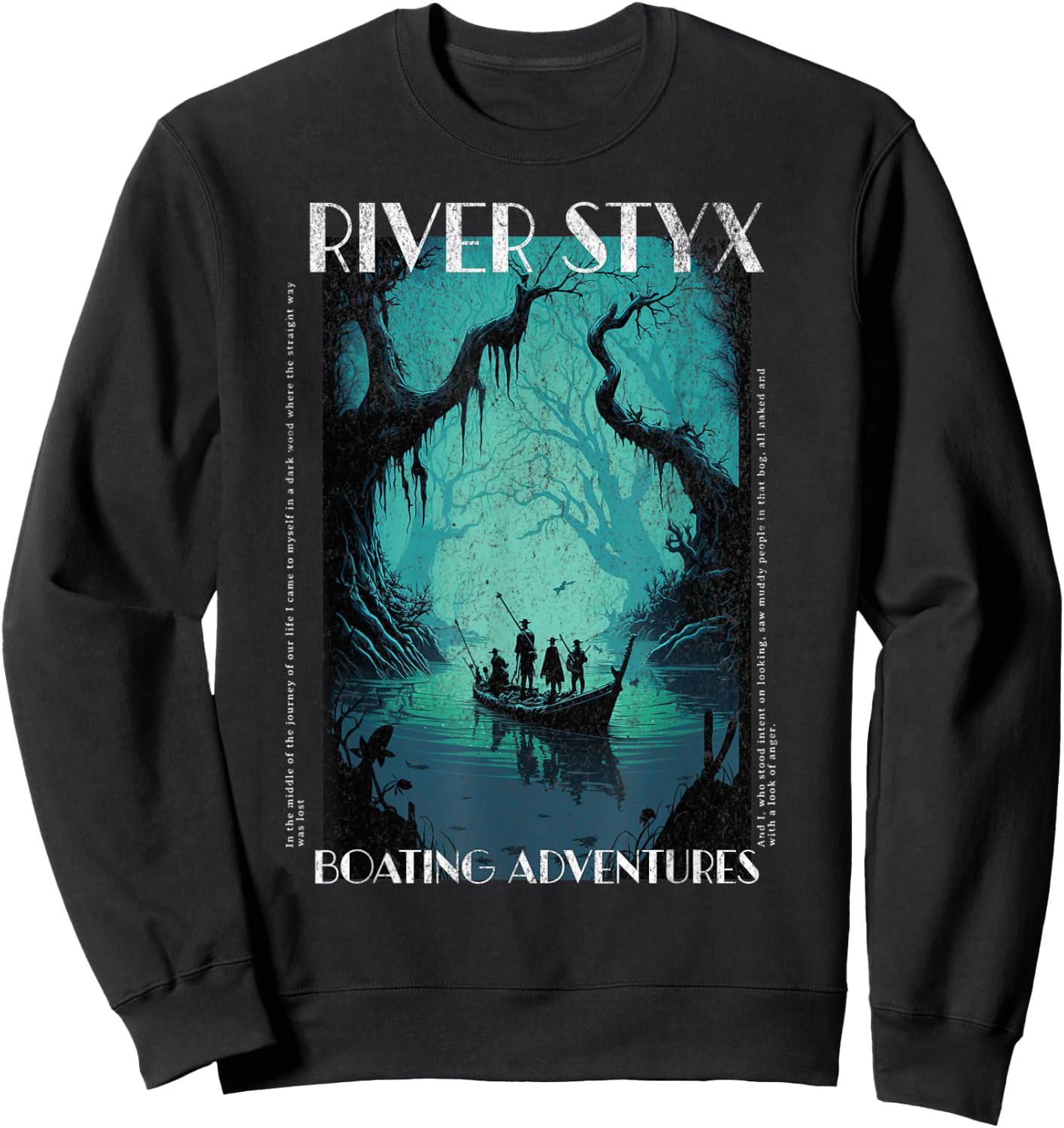 River Styx, Boating Adventures Cool Literature Reading Cute Sweatshirt - Sweatshirt | Black