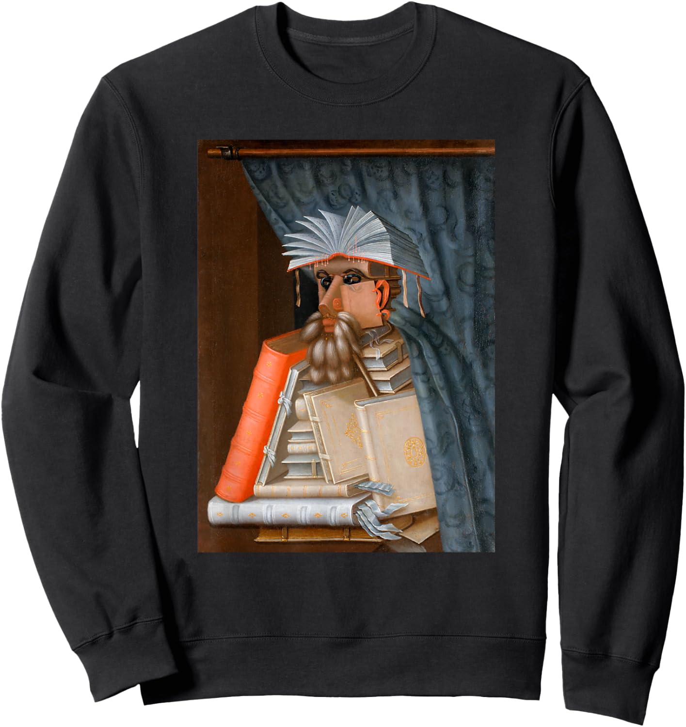 The Librarian c. 1566 Oil Painting by Giuseppe Arcimboldo Sweatshirt - Sweatshirt | Black