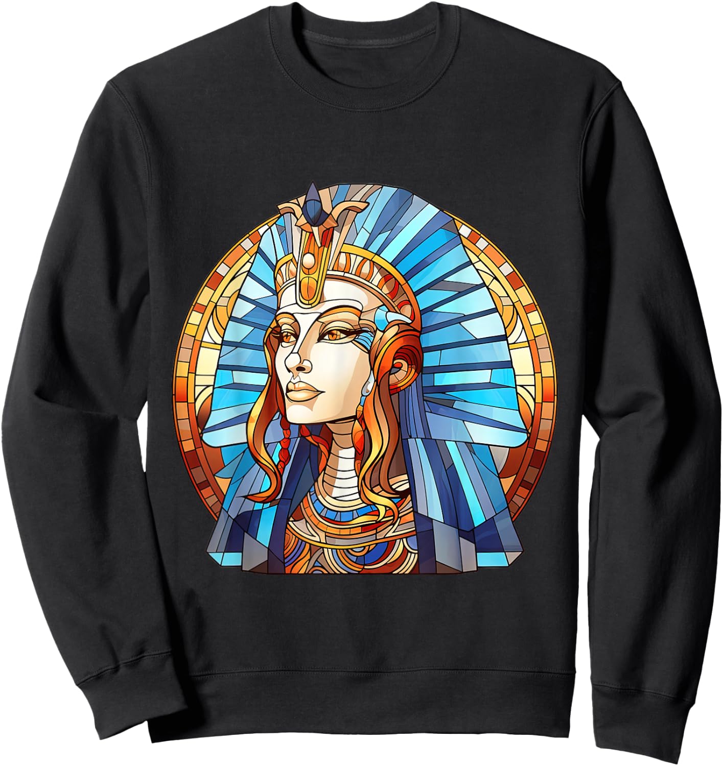 Hatshepsut Stained Glass Sweatshirt - Sweatshirt | Black