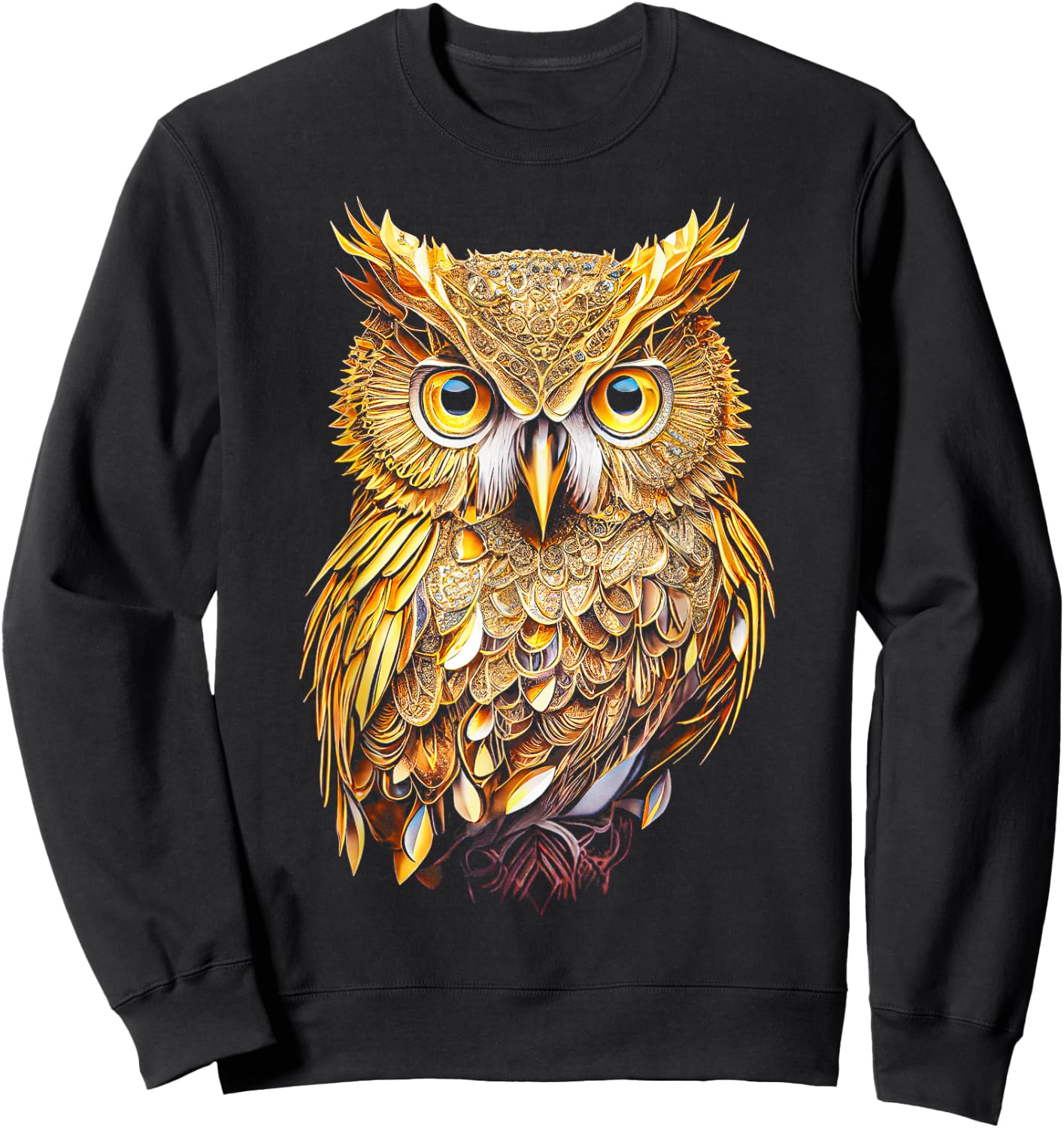 Owl Colourful Bird Art Owl Graphic Animal Owls Owl Sweatshirt - Sweatshirt | Black