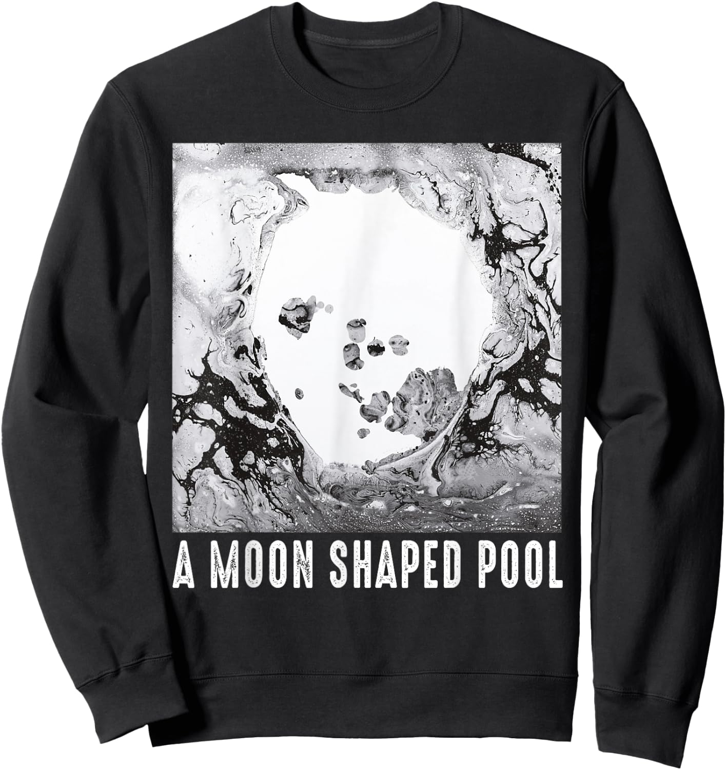 Vintage Radio Music 80s 90s Shaped Pool Outfits Moons Music Sweatshirt - Sweatshirt | Black