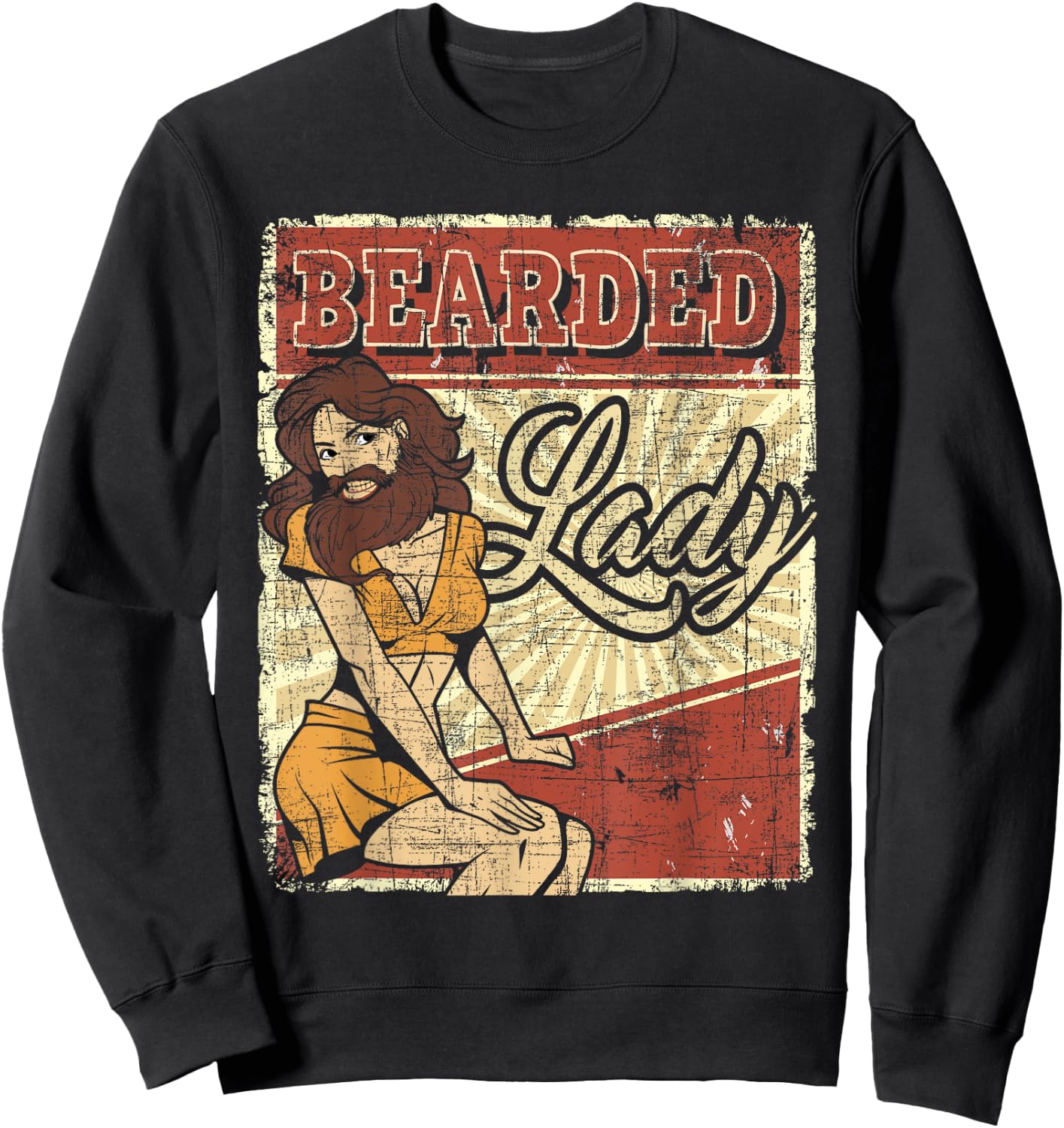 Bearded Lady - Circus Birthday Party Circus Costume Sweatshirt - Sweatshirt | Black