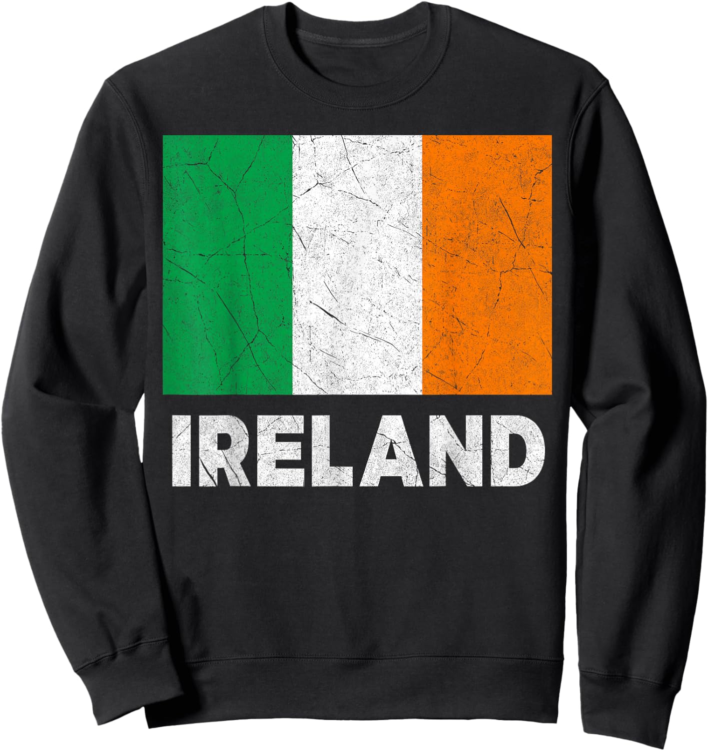 Irish Flag Ireland Women Boys Girls Kids Birthday Sweatshirt - Sweatshirt | Black
