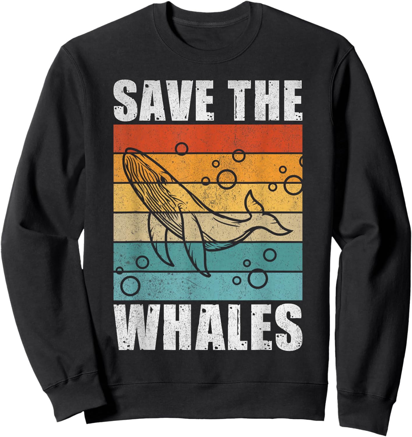 Whale Lover Marine Scientist Biology Environmentalist Whale Sweatshirt - Sweatshirt | Black