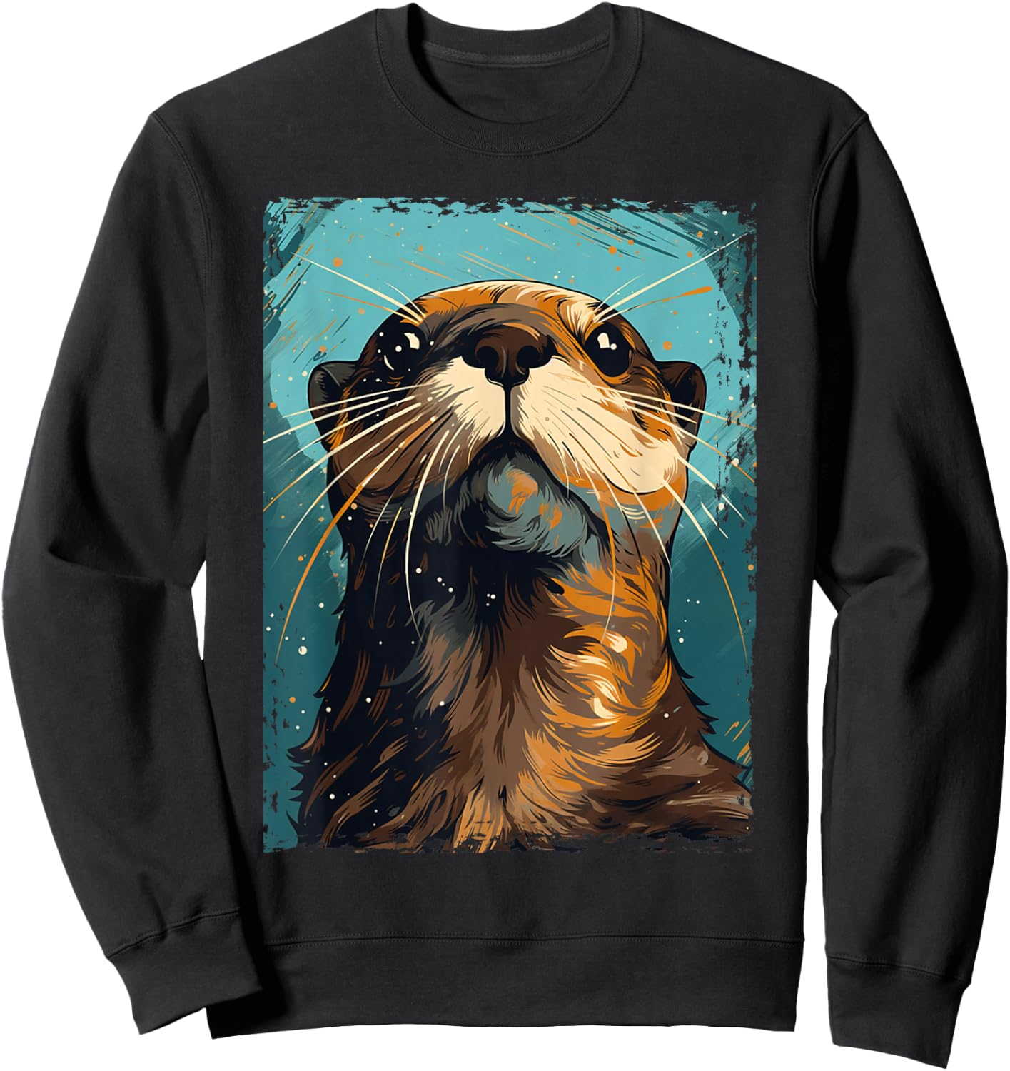 River Otter t Shirt for Boys & Girls Cute Otter Animal Funny Sweatshirt - Sweatshirt | Black