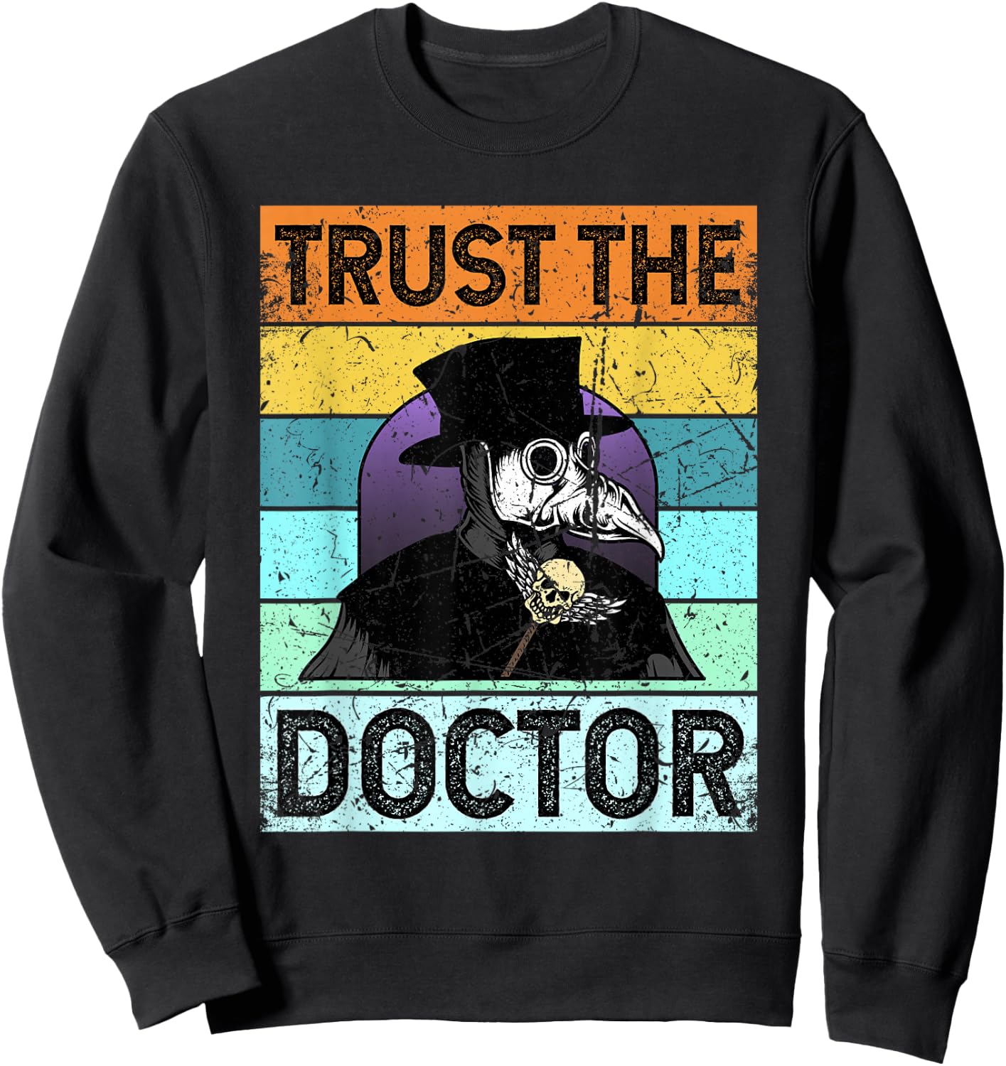 Plague Doctor Shirt Outfit Costume Women Kids Sweatshirt - Sweatshirt | Black