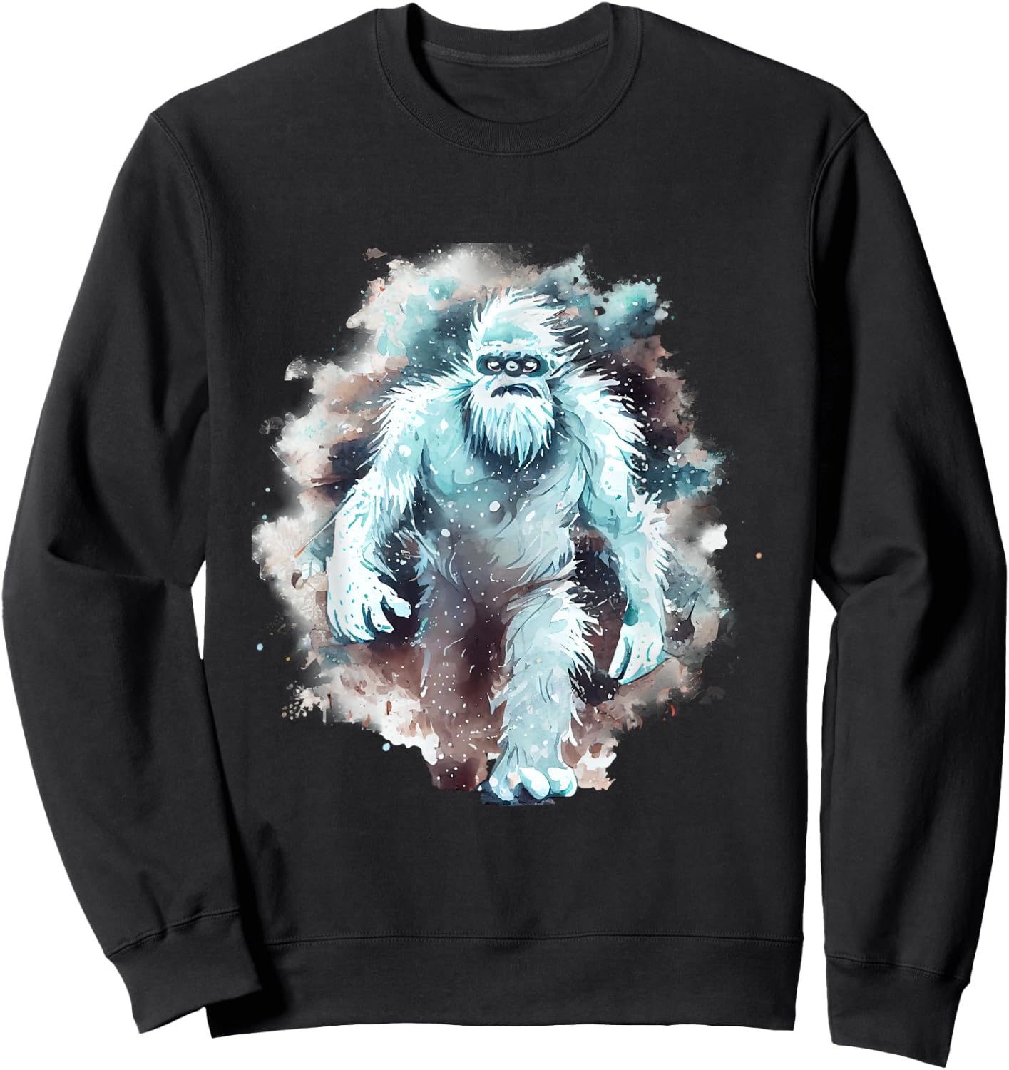 Mythical Yeti Legend Abominable Snowman Sweatshirt - Sweatshirt | Black