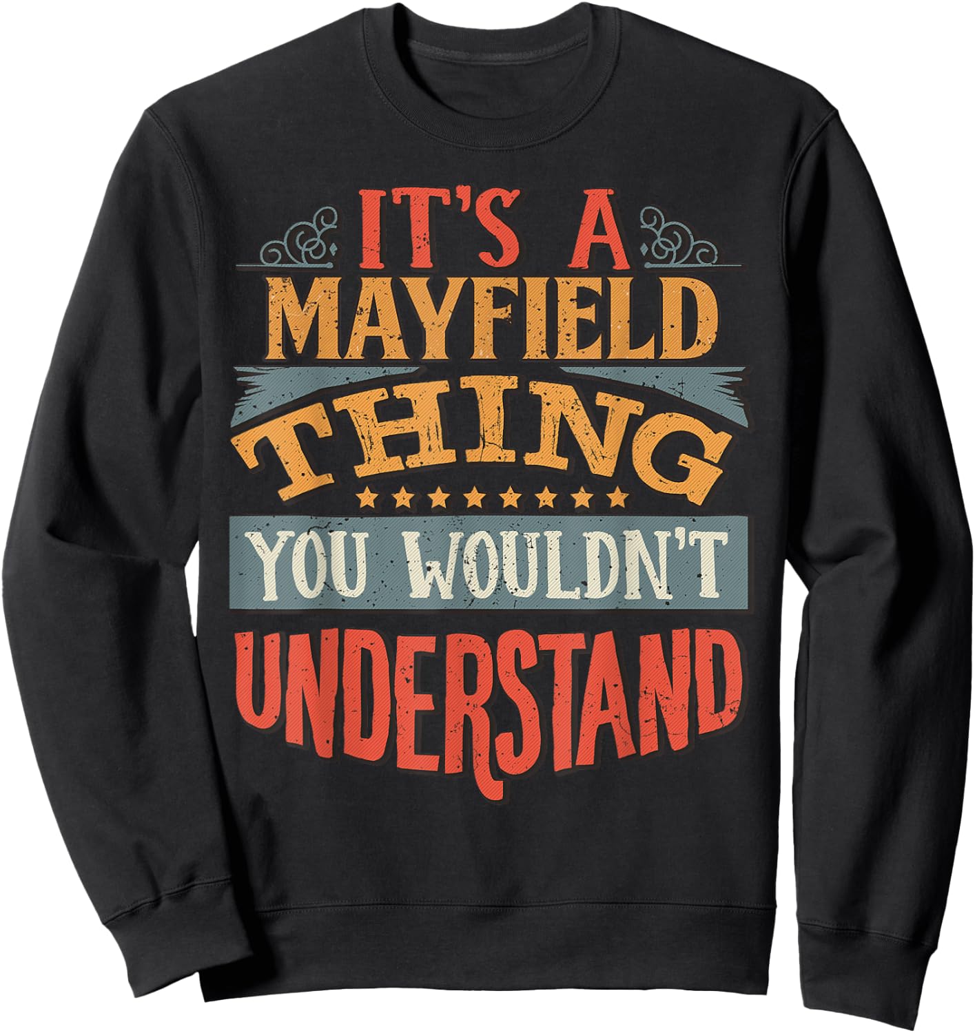 Mayfield Name Gifts By Vnz Men's -Adults -Kids Black Sweatshirt - Sweatshirt | Black