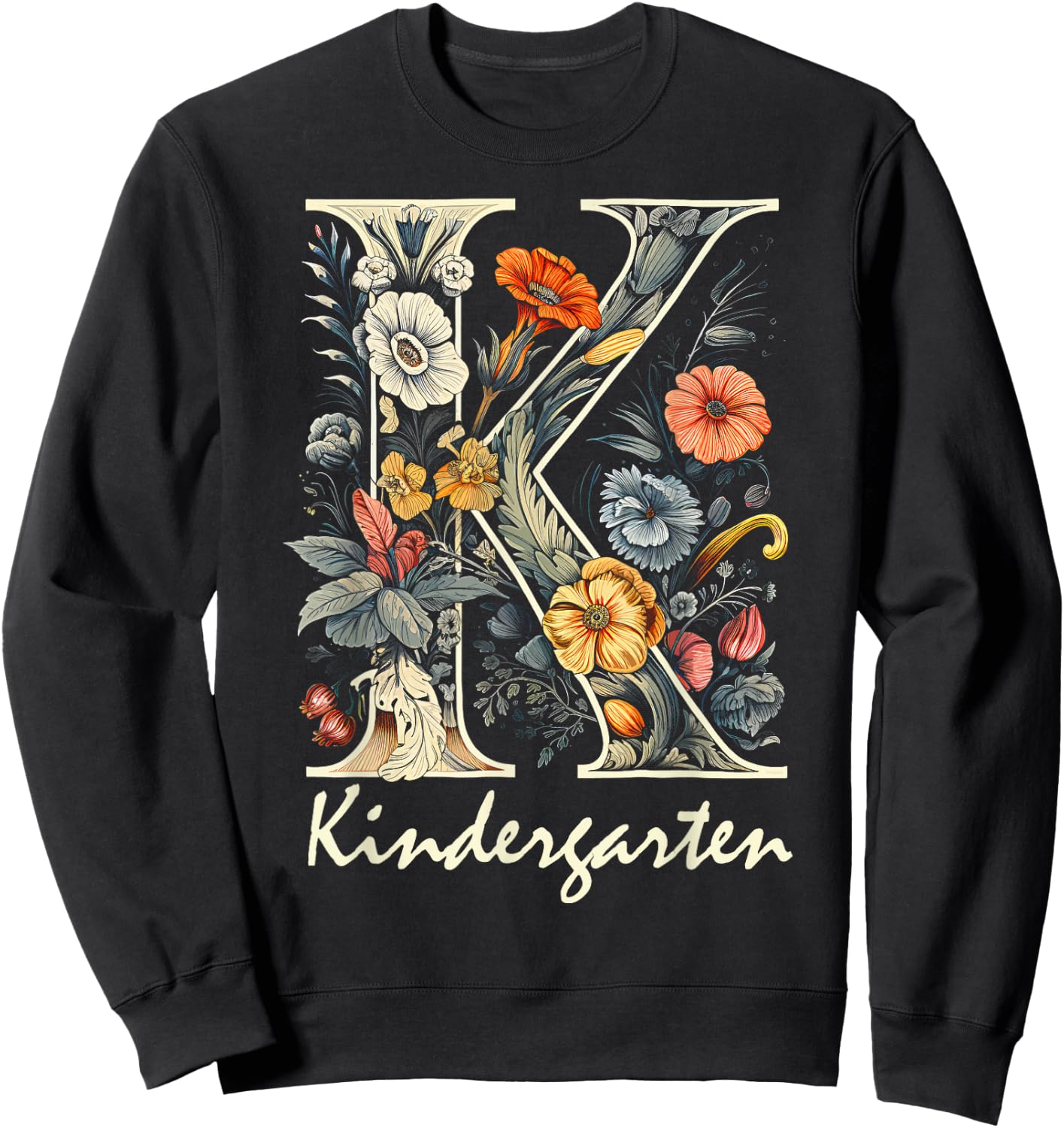 Kindergarten Teacher First Day of School Back to School Kids Sweatshirt - Sweatshirt | Black