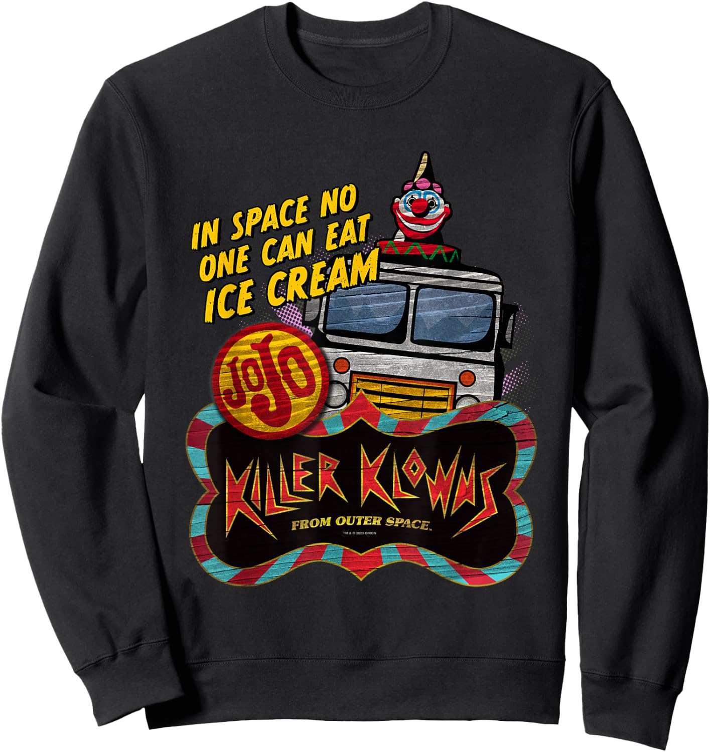 Killer Klowns from Outer Space Jojo Ice Cream Truck Sweatshirt - Sweatshirt | Black