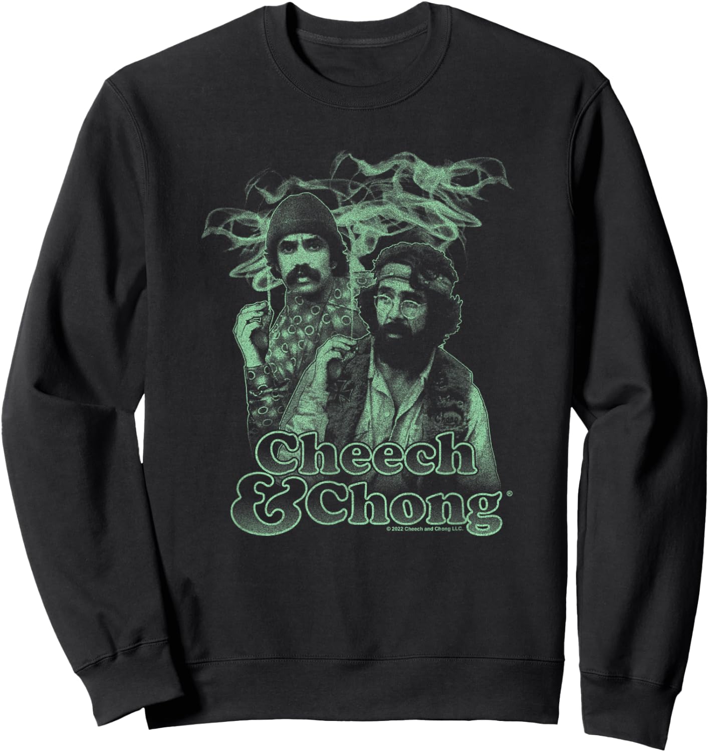 Cheech & Chong Smoking with Style Photography Sweatshirt - Sweatshirt | Black