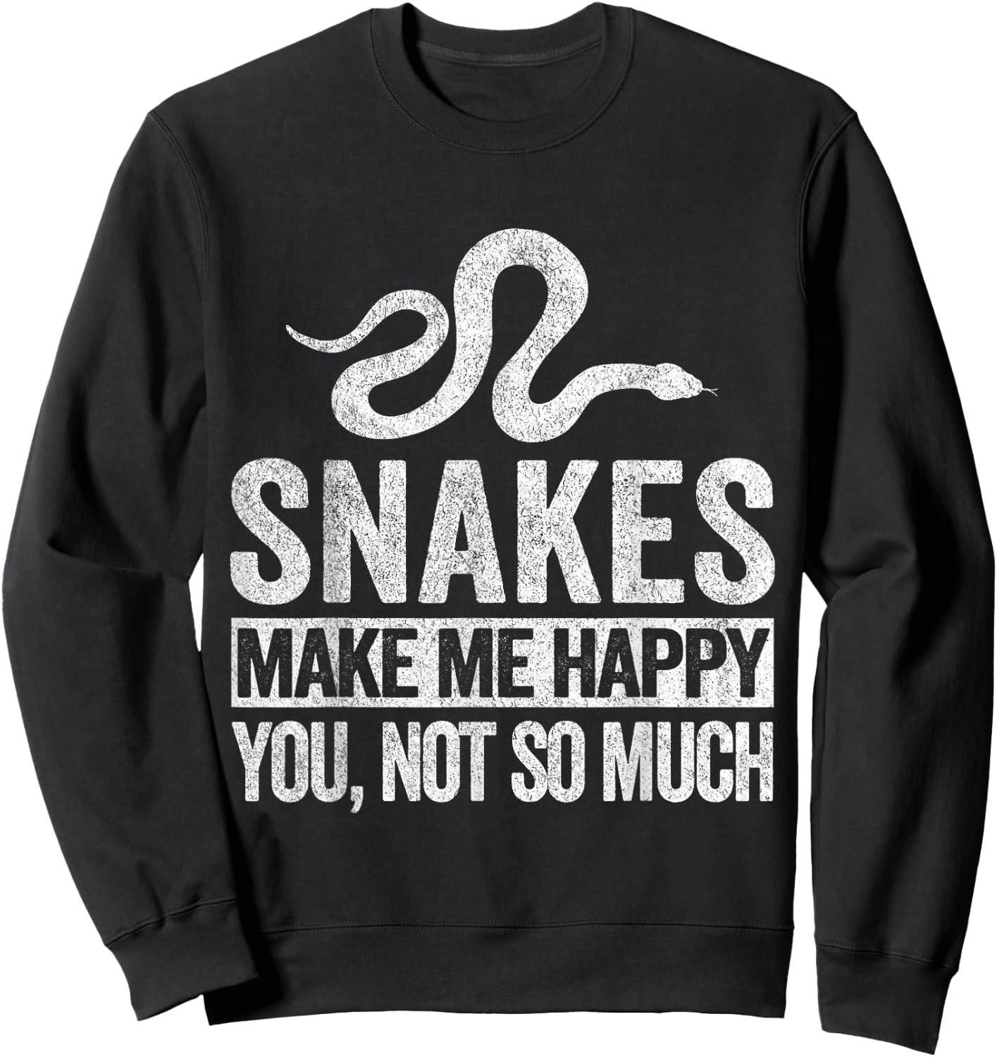 Snake Lover Funny Snake Quote Retro Sweatshirt - Sweatshirt | Black