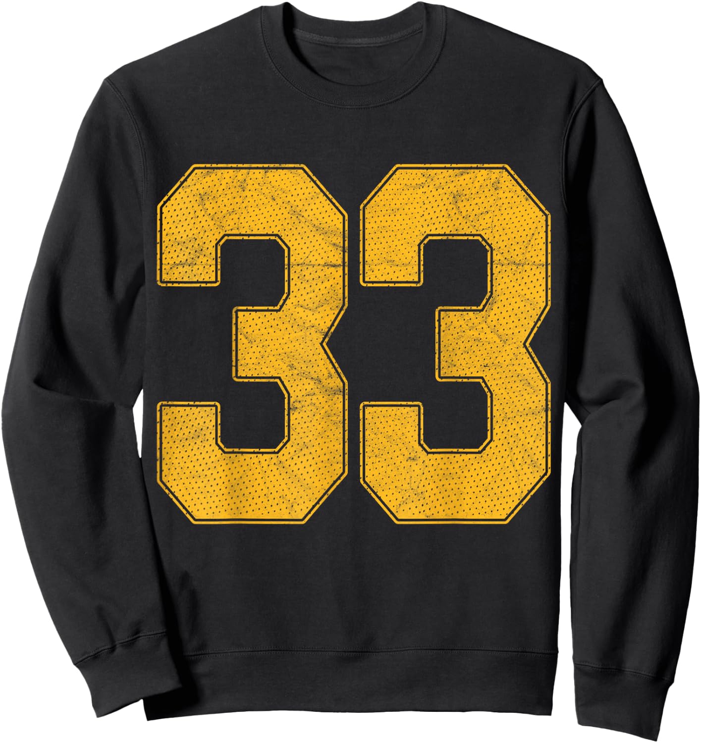 Number 33 Numbered Uniform Sports Team Jersey 33rd Birthday Sweatshirt - Sweatshirt | Black