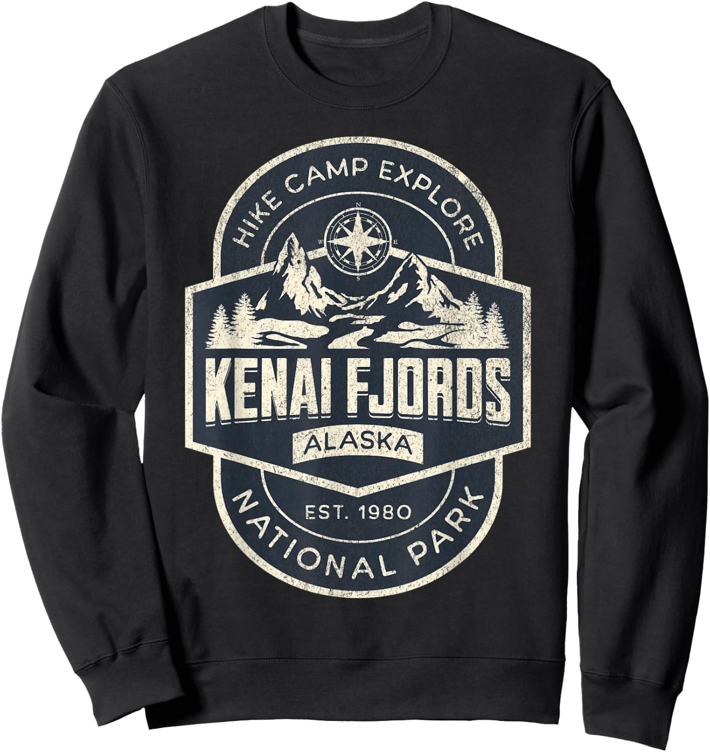 Kenai Fjords National Park Sweatshirt - Sweatshirt | Black