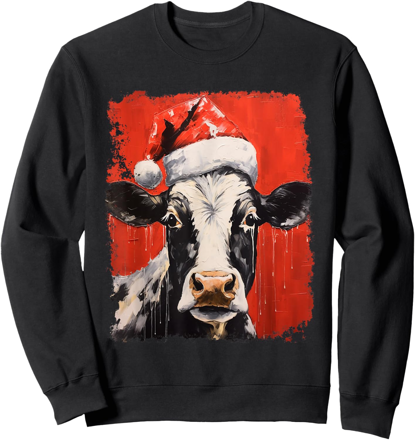Farm Animals Christmas Sweatshirt - Sweatshirt | Black