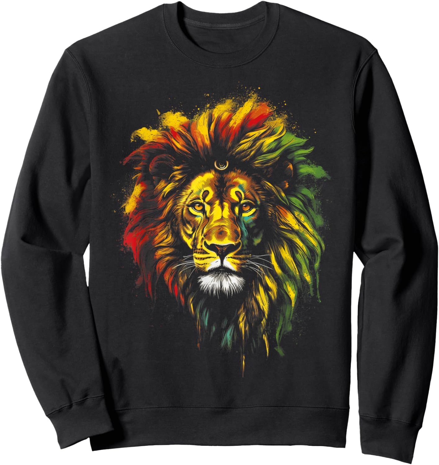 Jamaica Lion Dread locks Sweatshirt - Sweatshirt | Black