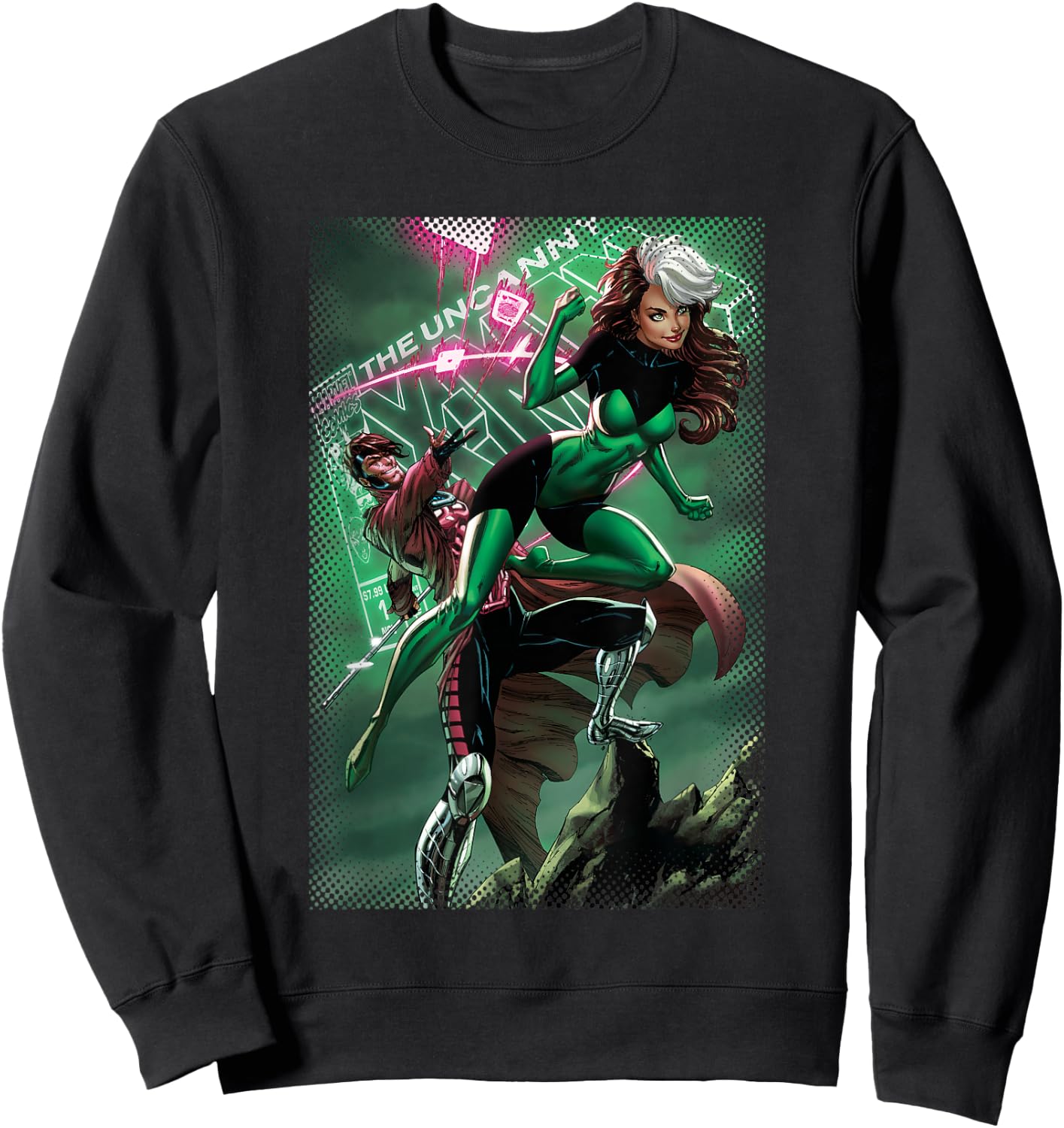 Marvel X-Men The Uncanny X-Men Rogue & Gambit Cover Sweatshirt - Sweatshirt | Black