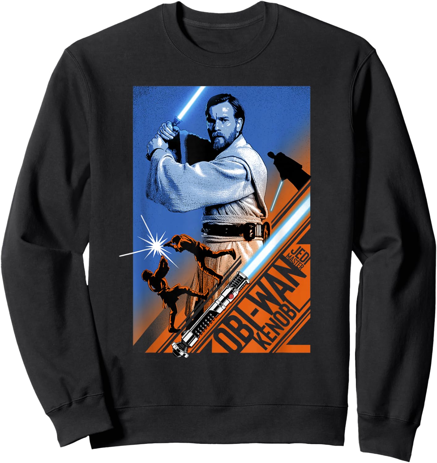 Star Wars Revenge Of The Sith Obi-Wan Kenobi Saber Split Sweatshirt - Sweatshirt | Black