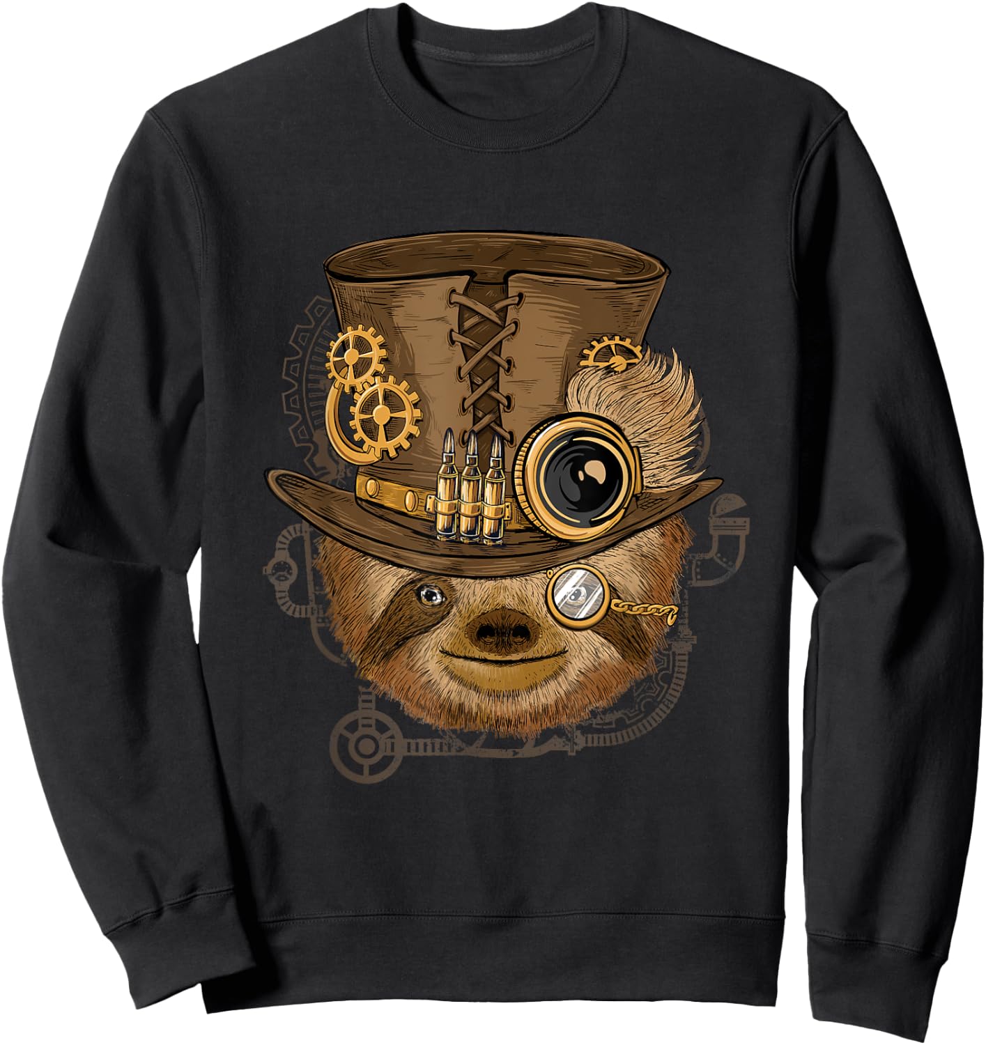 Steampunk Sloth - Zookeeper Zoo Animal Nature Forest Lover Sweatshirt - Sweatshirt | Black