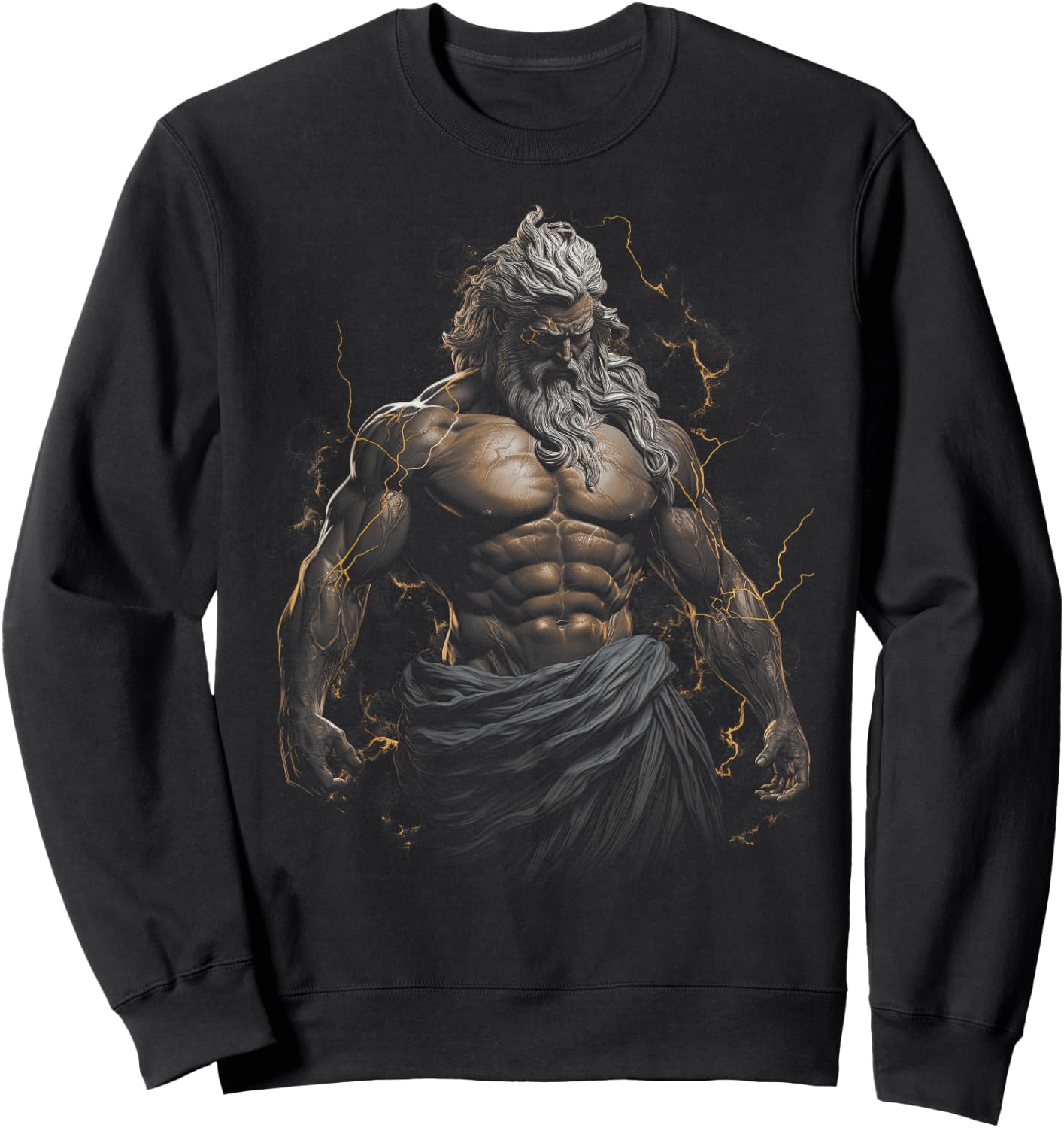 Greek Zeus Mythology Sweatshirt - Sweatshirt | Black