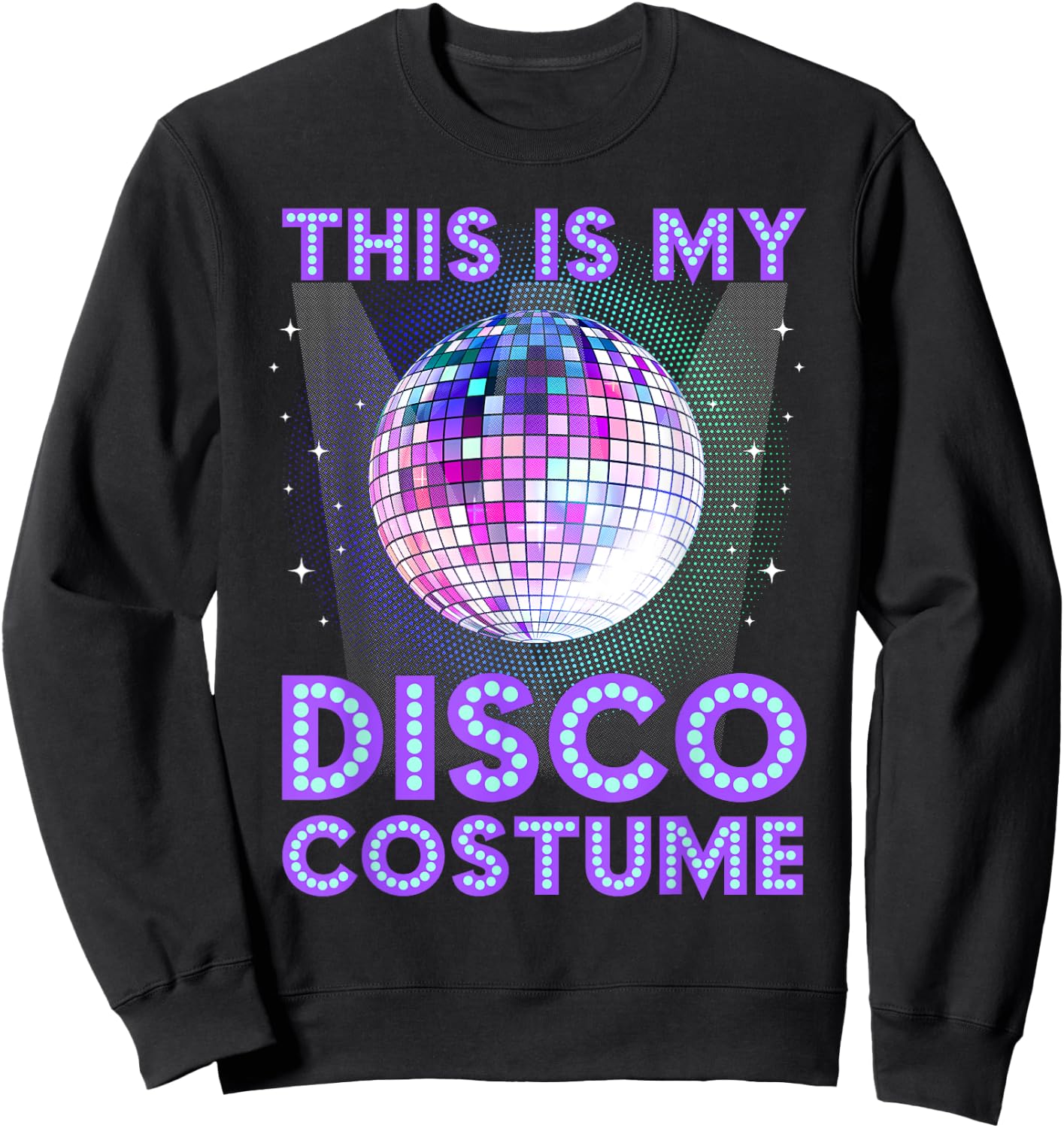 80s Disco Art Women 70s Ball Costume Disco Dance Sweatshirt - Sweatshirt | Black